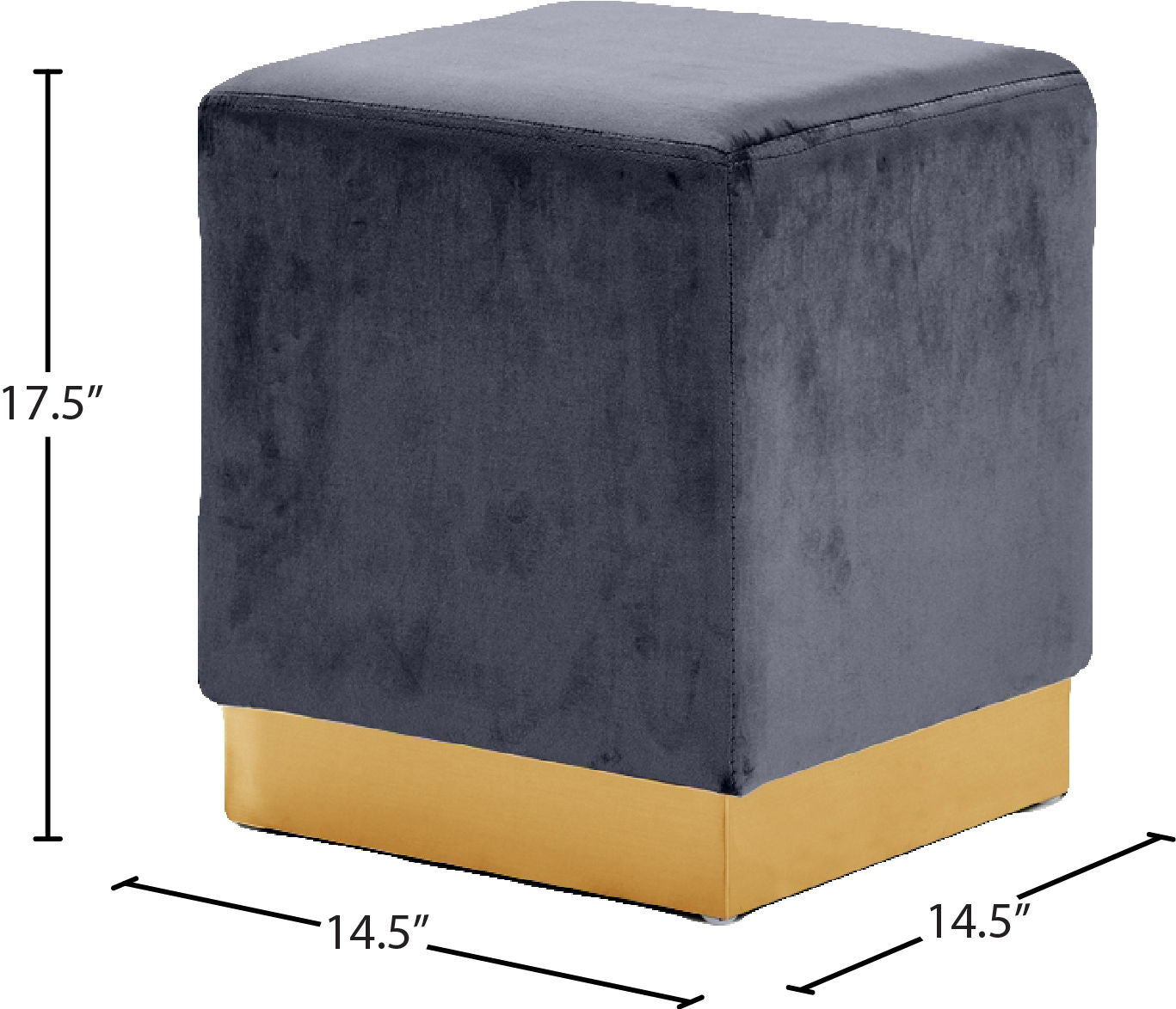 Jax - Stool Ottoman with Gold Base - Urban Living Furniture (Los Angeles, CA)