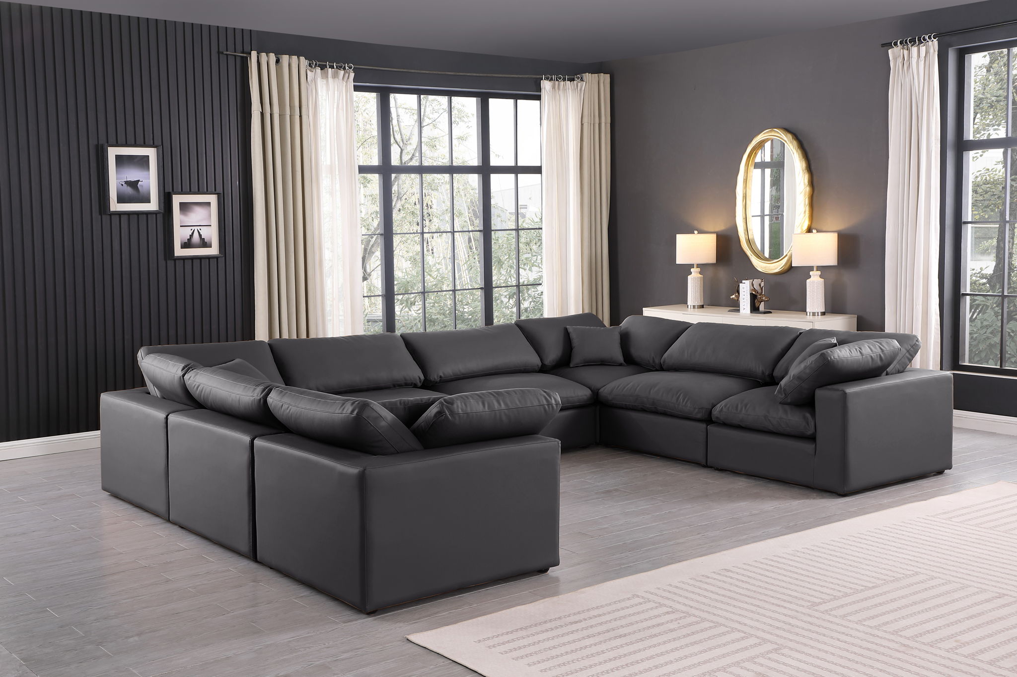 Comfy - 8 Piece Faux Leather Modular Sectional - Urban Living Furniture (Los Angeles, CA)