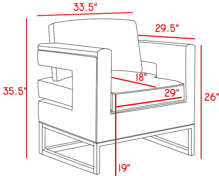 Noah - Accent Chair with Gold Legs - Urban Living Furniture (Los Angeles, CA)