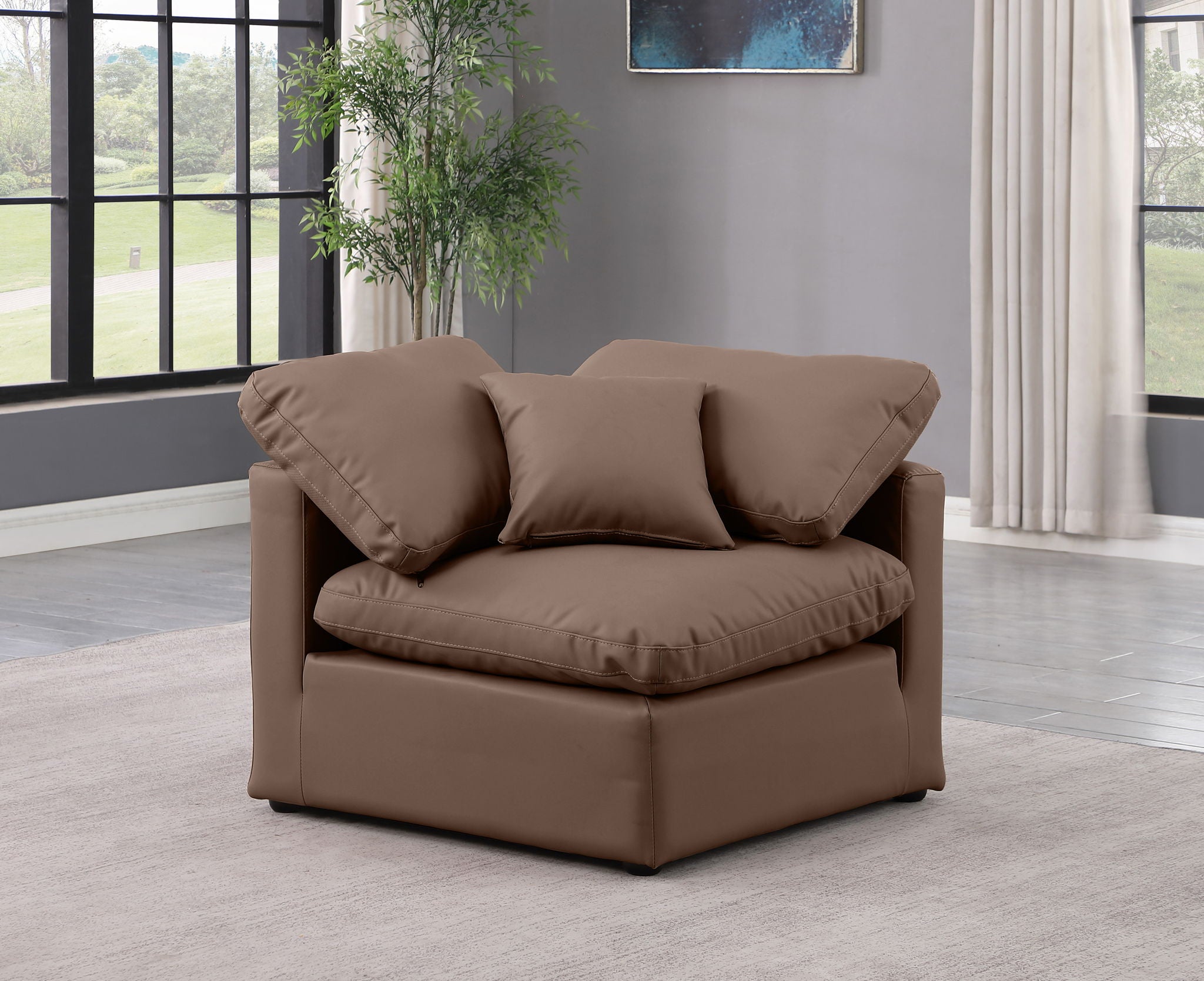 Indulge - Faux Leather Corner Chair - Urban Living Furniture (Los Angeles, CA)
