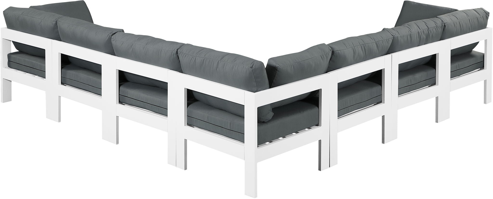 Nizuc - Outdoor Patio 7 Piece Modular Sectional With White Frame - Urban Living Furniture (Los Angeles, CA)
