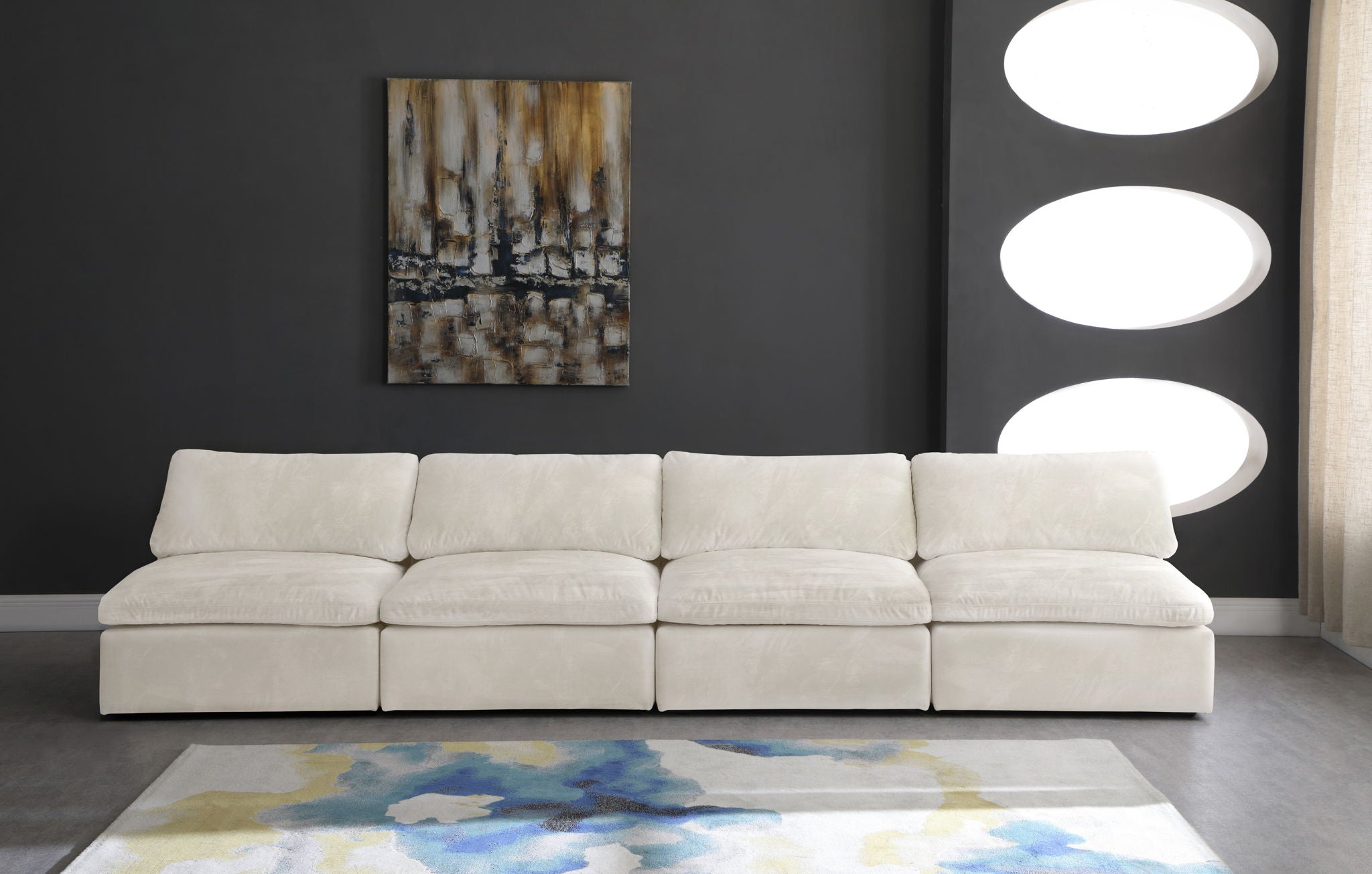 Cozy - Modular Armless 4 Seat Sofa - Urban Living Furniture (Los Angeles, CA)