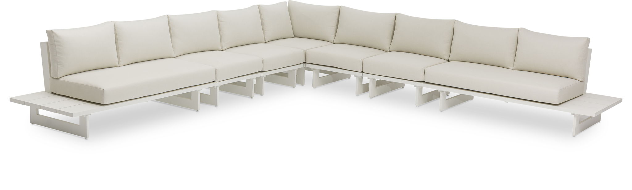 Maldives - 7 Piece Water Resistant Outdoor Patio Modular Sectional With White Base - Urban Living Furniture (Los Angeles, CA)