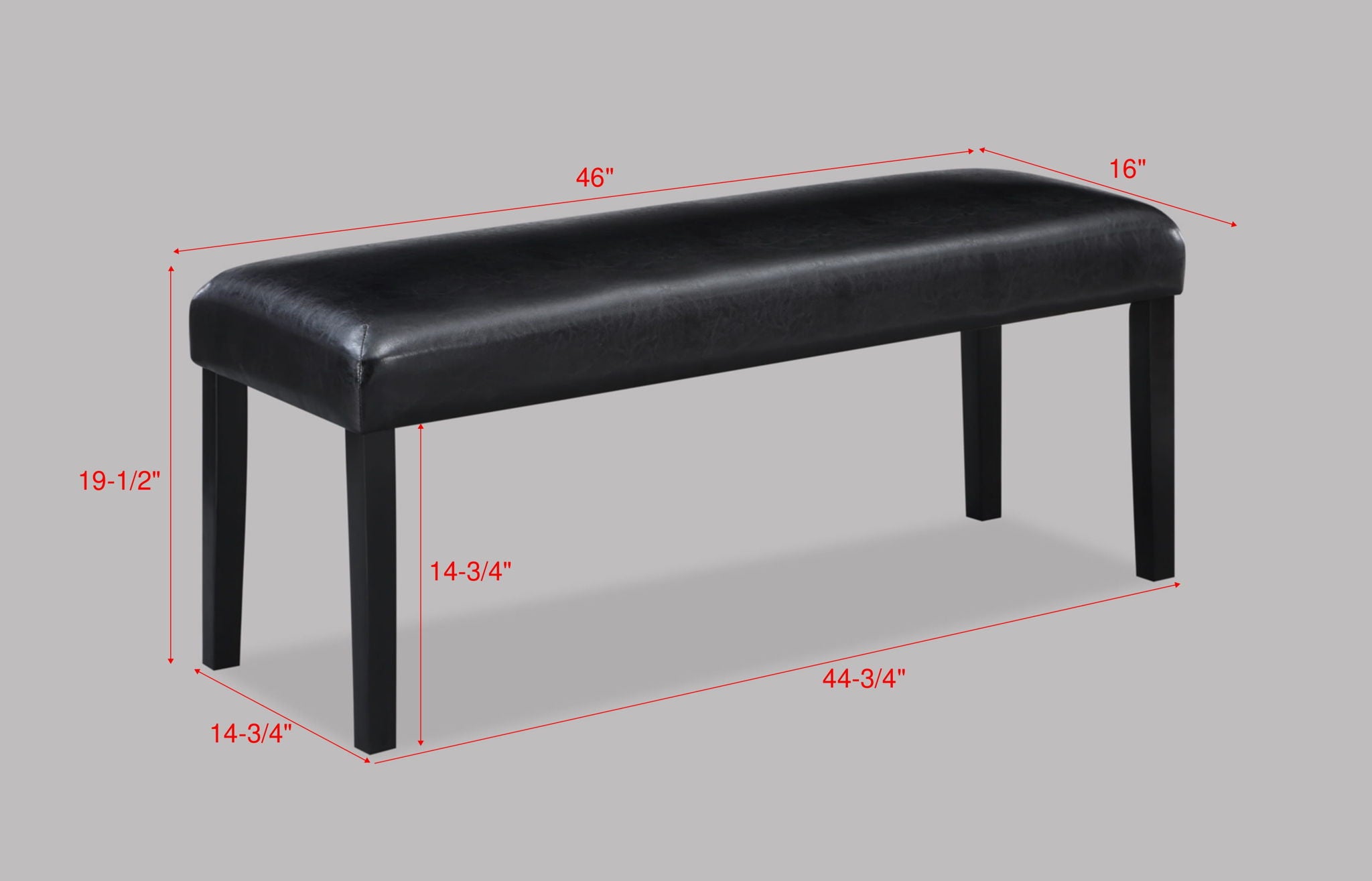 Tanner - Bench - Black - Urban Living Furniture (Los Angeles, CA)