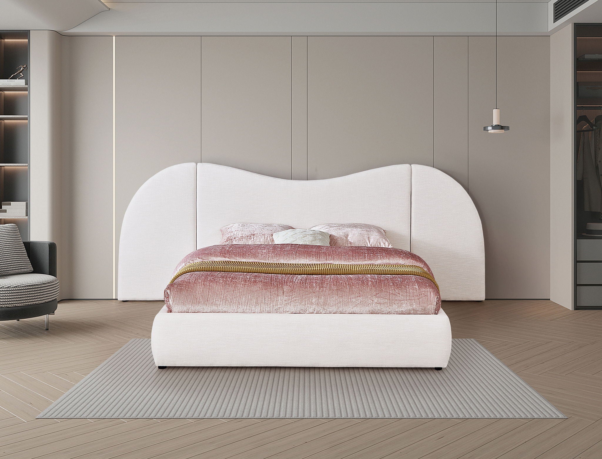 Everest - Linen Fabric Bed - Urban Living Furniture (Los Angeles, CA)