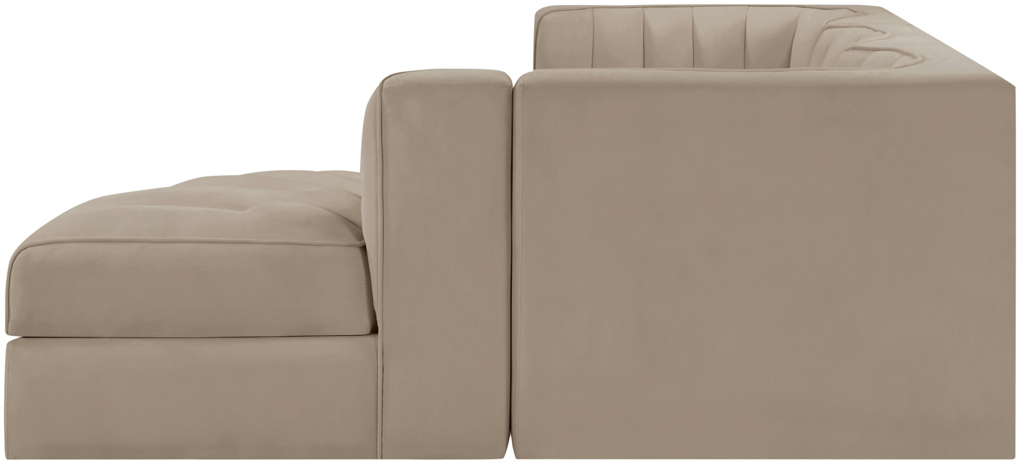 Rummi - Velvet Performance Fabric Upholstered 4 Piece Modular Sectional, With Reverse Corner Chair - Urban Living Furniture (Los Angeles, CA)