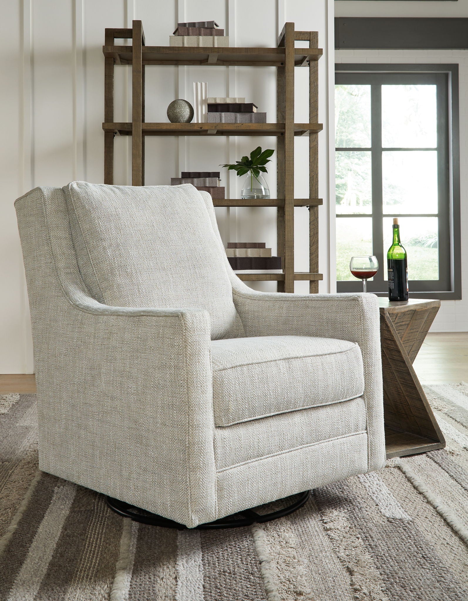 Kambria - Fog - Swivel Glider Accent Chair - Urban Living Furniture (Los Angeles, CA)