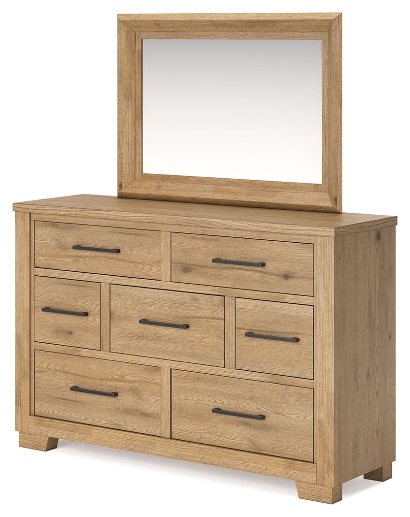 Galliden - Light Brown - Dresser And Mirror - Urban Living Furniture (Los Angeles, CA)
