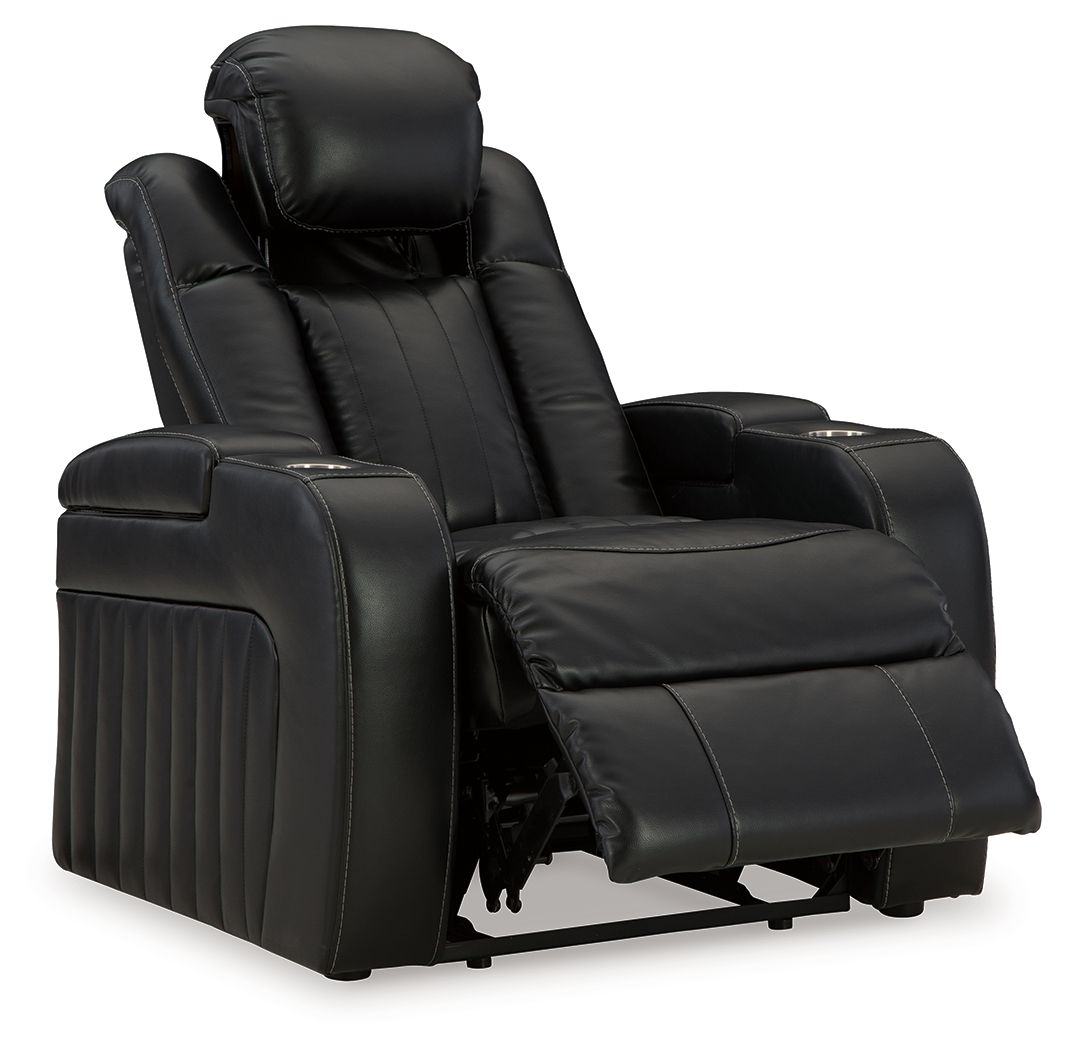 Caveman Den - Midnight - Power Recliner/ Adj Headrest - Urban Living Furniture (Los Angeles, CA)