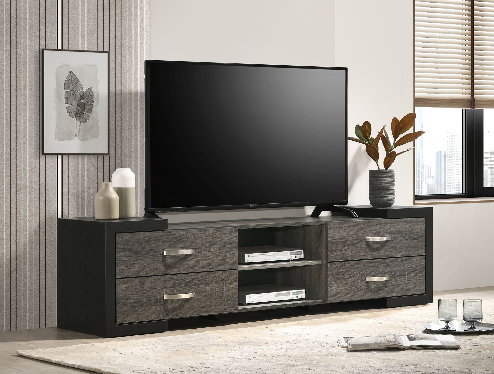 Brant - TV Stand - Dark Gray - Urban Living Furniture (Los Angeles, CA)