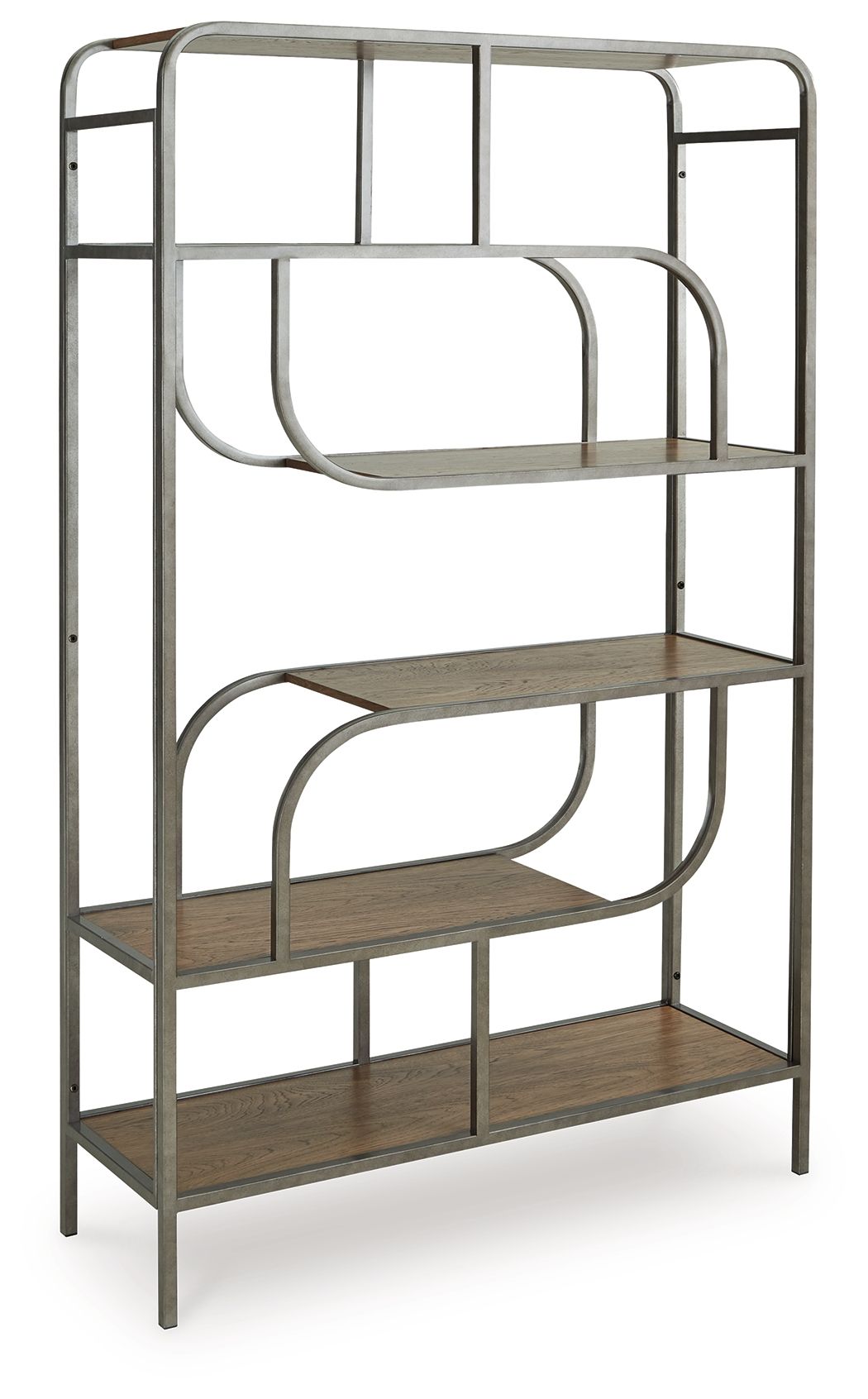 Jaddon - Brown / Antique Silver - Bookcase - Urban Living Furniture (Los Angeles, CA)