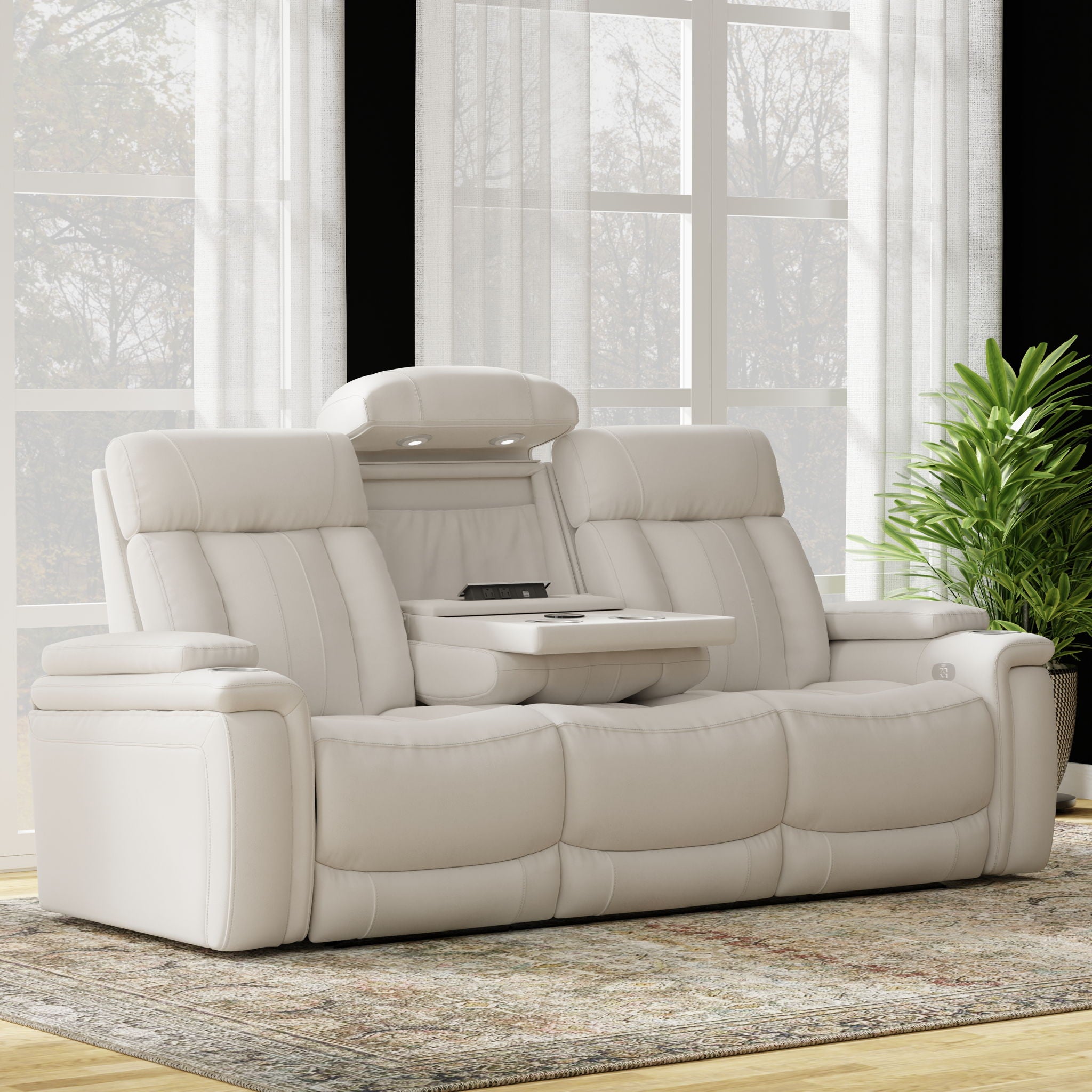 Royce - Power Drop Down Console Sofa - Urban Living Furniture (Los Angeles, CA)