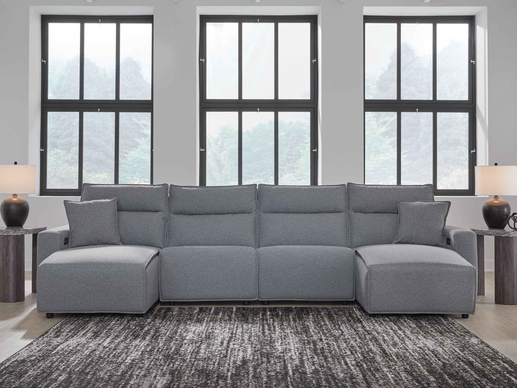 ModMax II - Salt And Pepper - Reclining Sectional - Urban Living Furniture (Los Angeles, CA)
