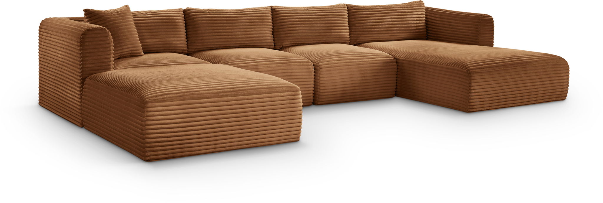 Shaggy - Fabric 5 Piece Modular Sectional With Chaise And Ottoman - Urban Living Furniture (Los Angeles, CA)