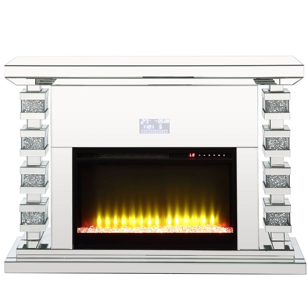 Noralie - 47" Fireplace With Bluetooth - Mirrored & Faux Diamonds - Urban Living Furniture (Los Angeles, CA)