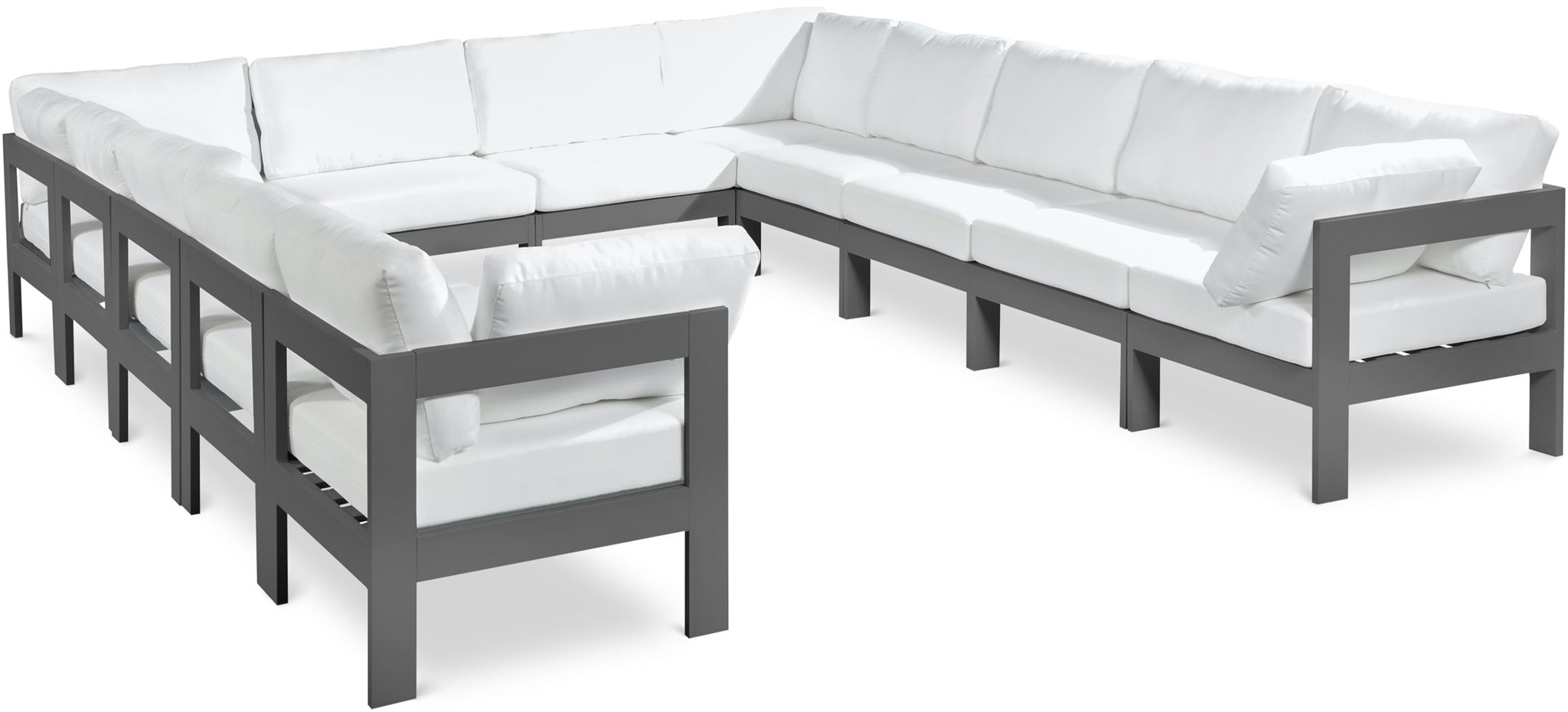 Nizuc - Outdoor Patio 12 Piece Modular Sectional With Gray Frame - Urban Living Furniture (Los Angeles, CA)
