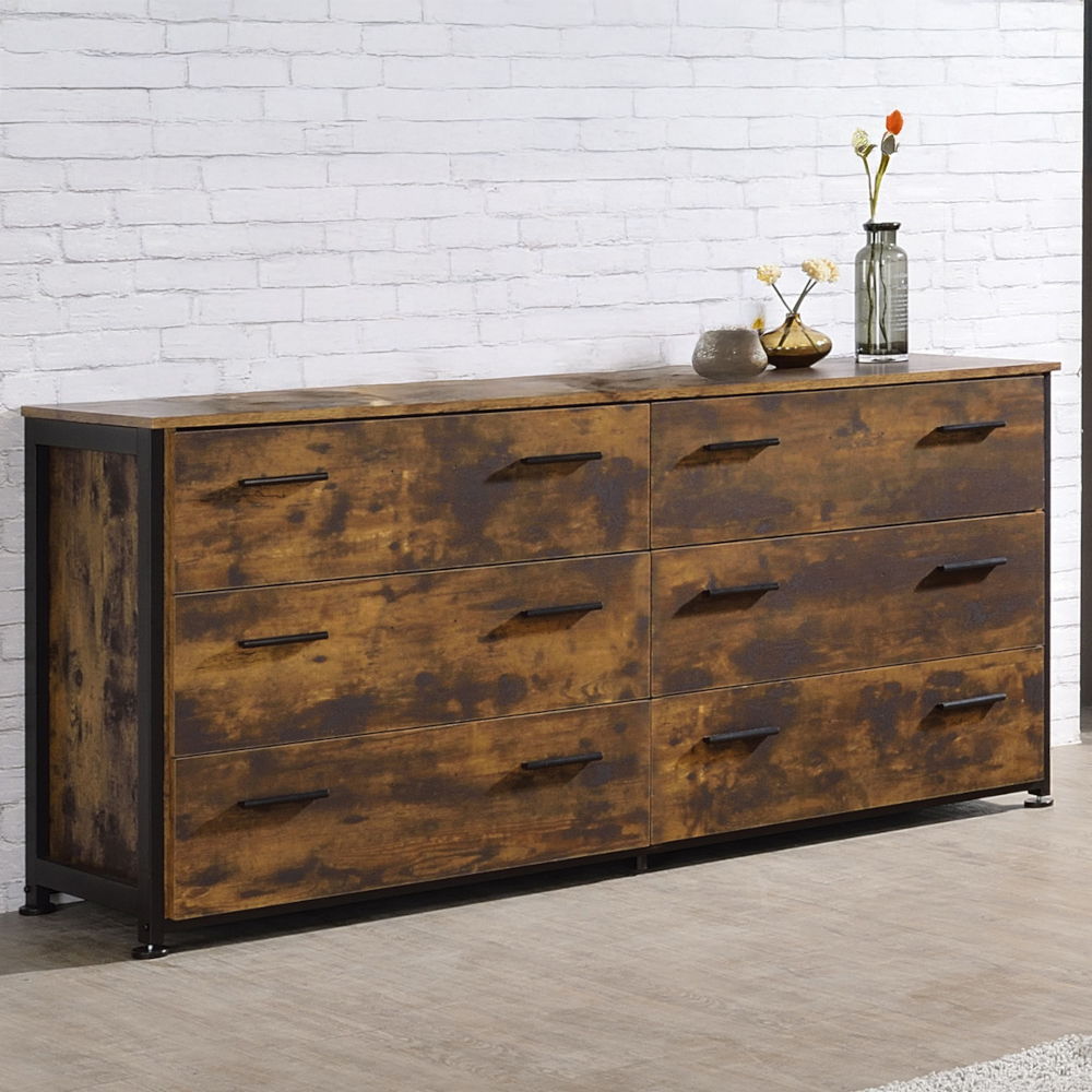 Juvanth - Dresser - Rustic Oak & Black - Urban Living Furniture (Los Angeles, CA)