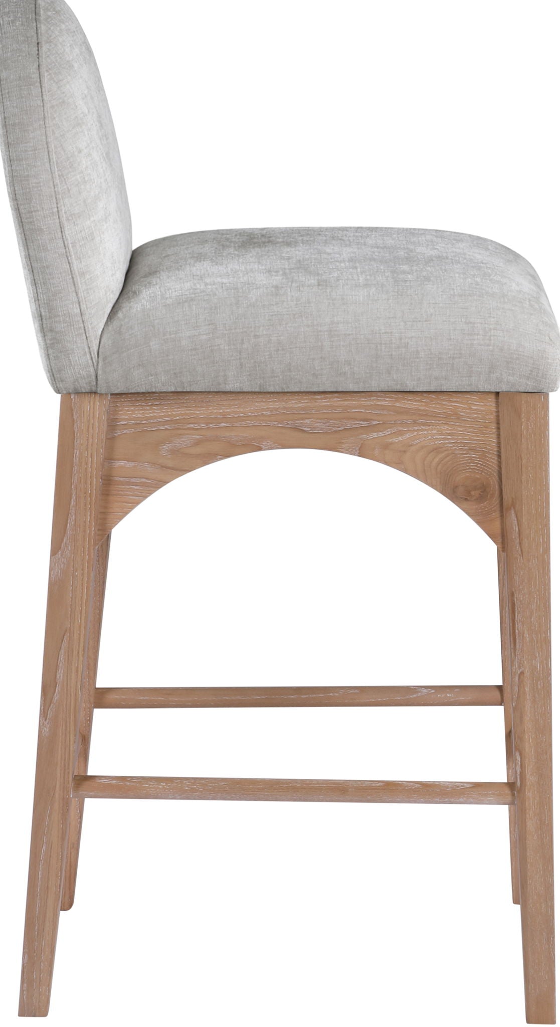 Waldorf - Chenille Stool With Natural Legs - Urban Living Furniture (Los Angeles, CA)