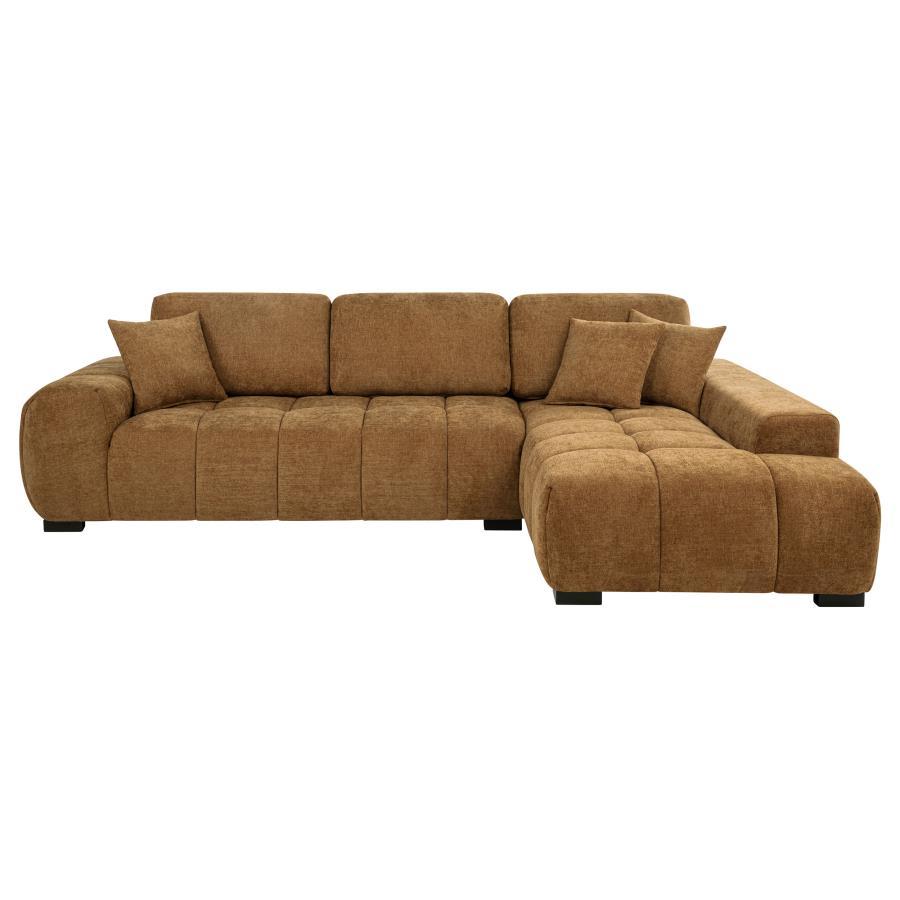 Octavia - LAF Sofa With Pillow, Box 1 of 2 - Amber