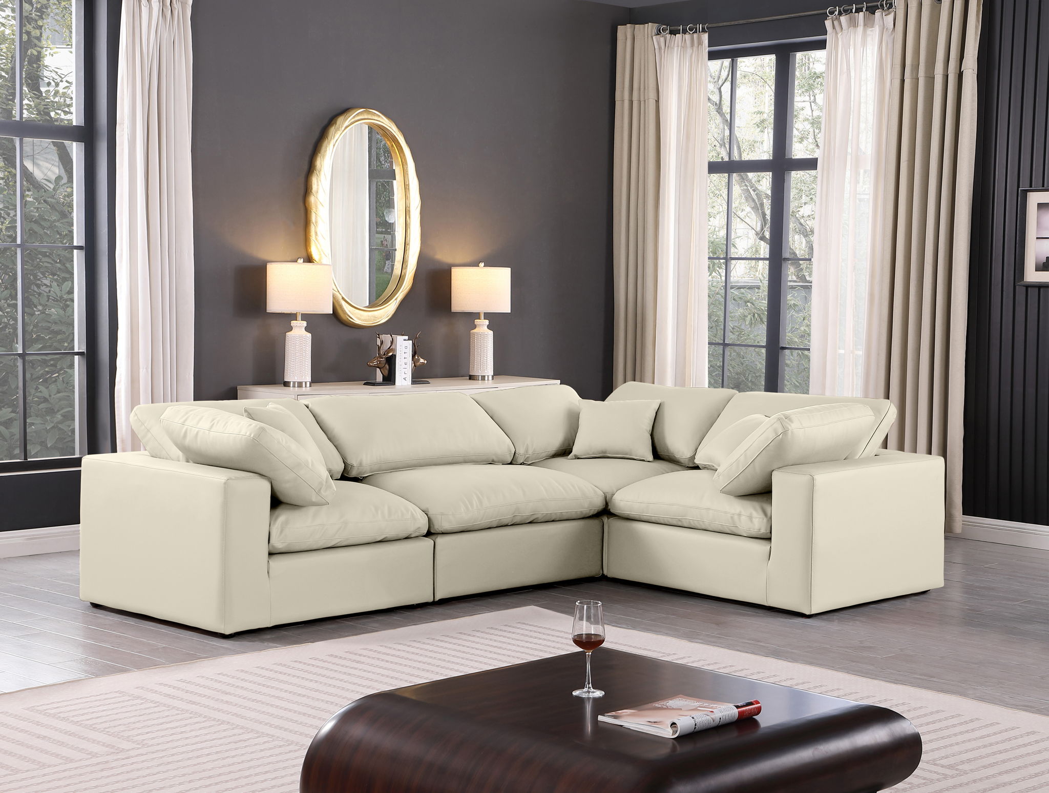 Comfy - 4 Piece Faux Leather Modular Sectional - Urban Living Furniture (Los Angeles, CA)