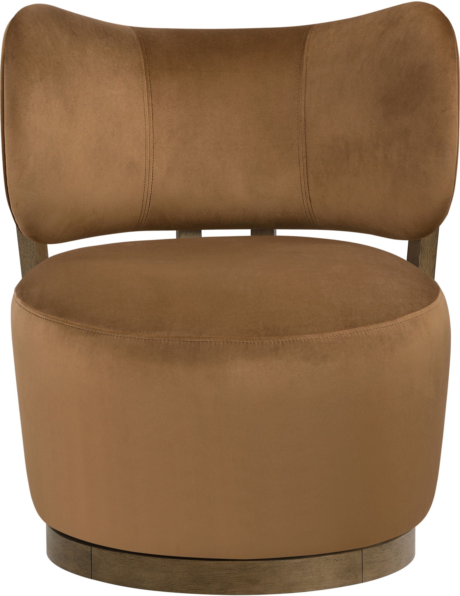 Elara - Velvet Upholstered Swivel Accent Chair - Stained Brown - Urban Living Furniture (Los Angeles, CA)