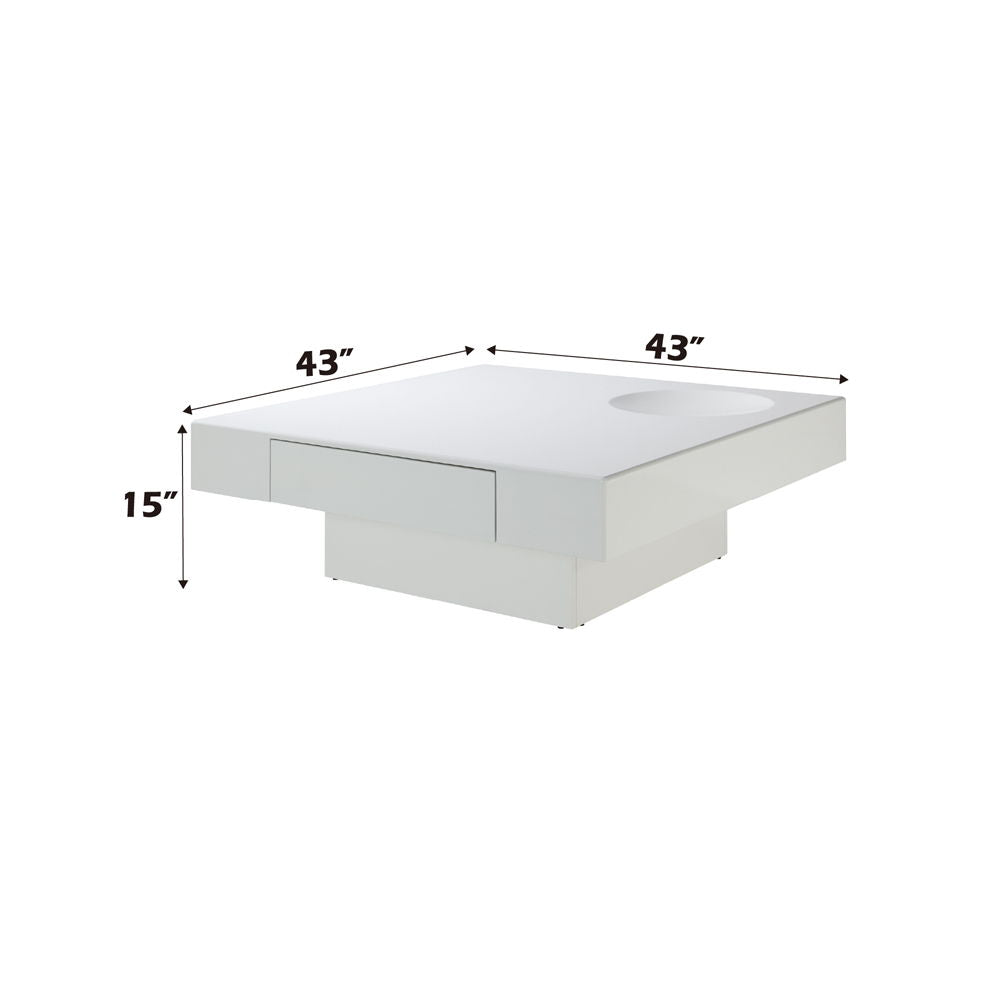 Khaim - Coffee Table - White High Gloss - Urban Living Furniture (Los Angeles, CA)