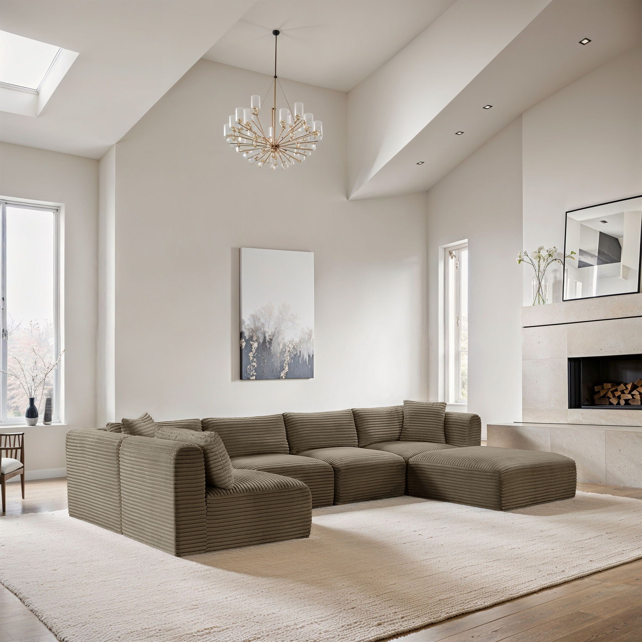 Shaggy - Fabric 6 Piece Modular U-Shaped Sectional - Urban Living Furniture (Los Angeles, CA)