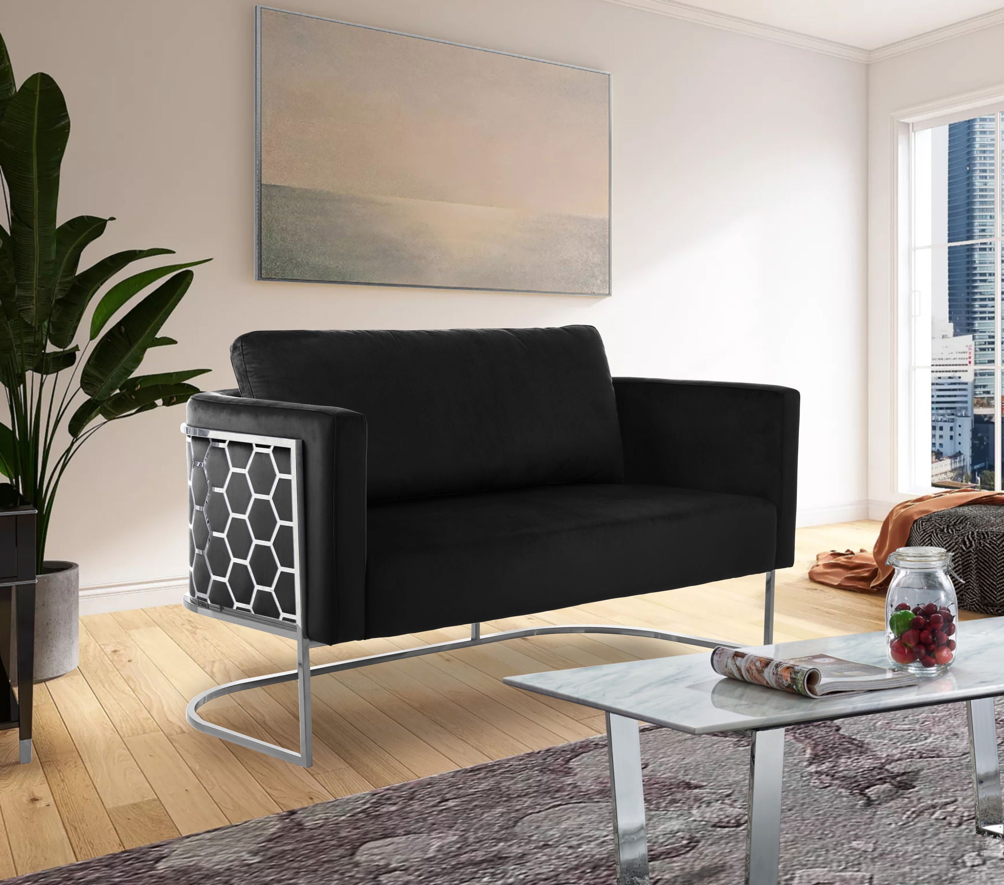 Casa - Loveseat with Chrome Legs - Urban Living Furniture (Los Angeles, CA)