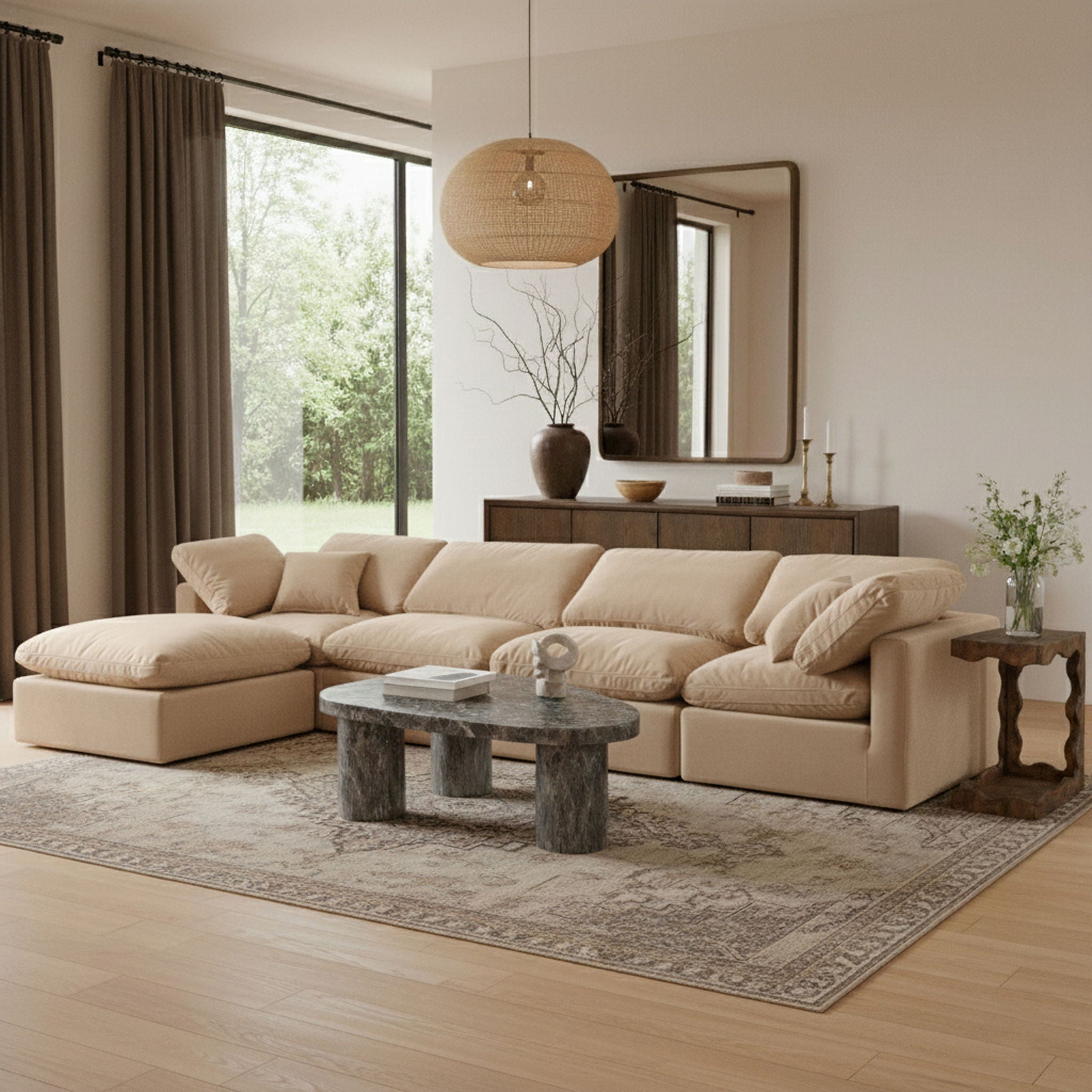 Indulge - Velvet 5 Piece Modular Sectional With Chaise - Urban Living Furniture (Los Angeles, CA)