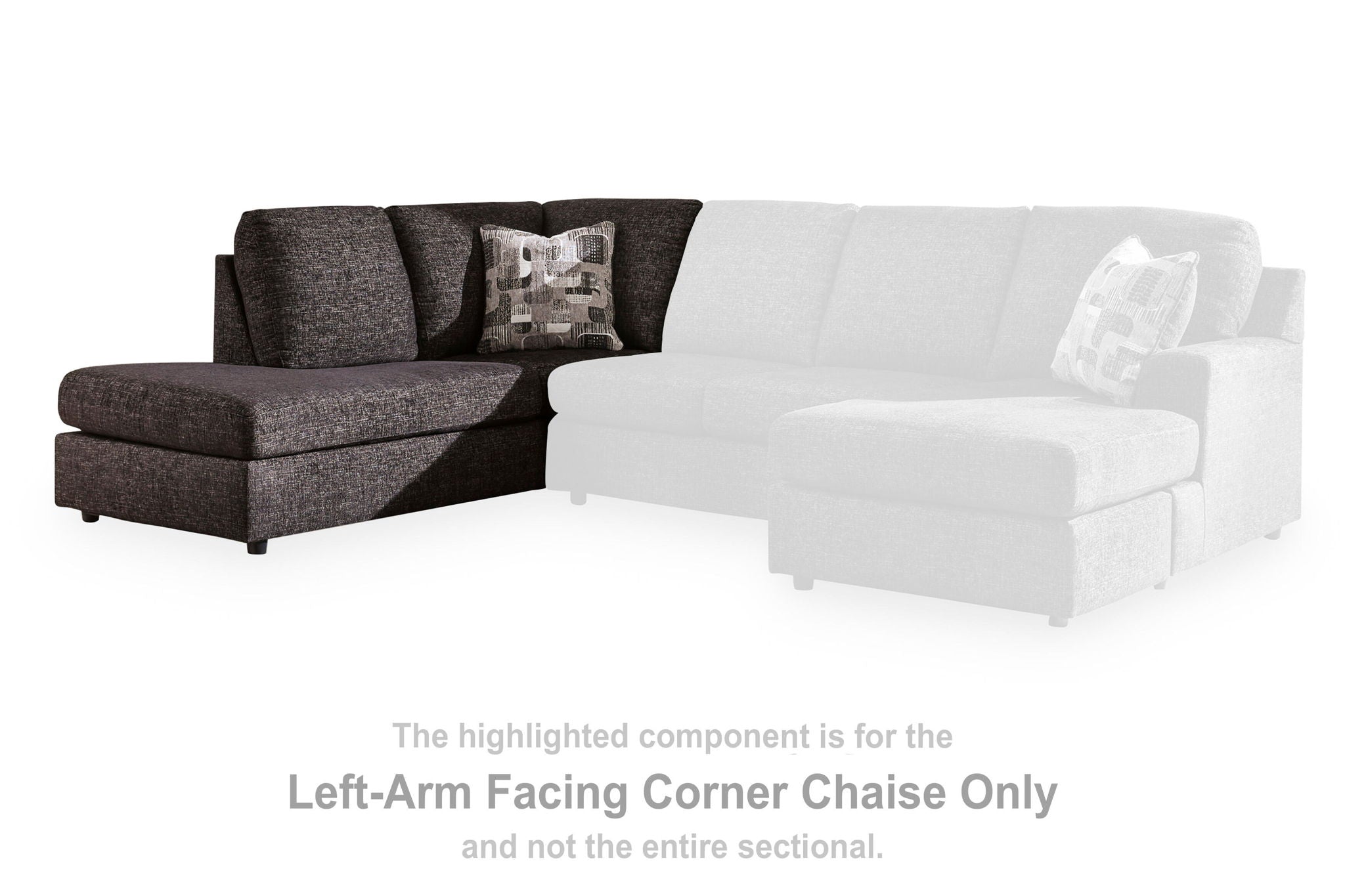 Lentiz - LAF Corner Chaise - Onyx - Urban Living Furniture (Los Angeles, CA)