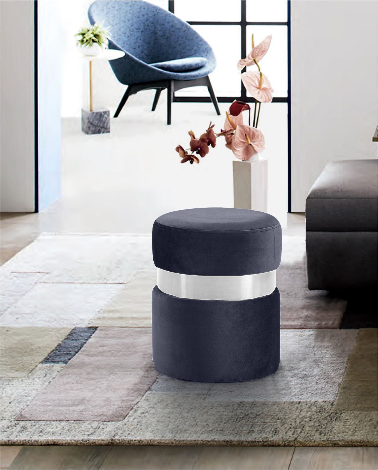 Hailey - Round Ottoman - Urban Living Furniture (Los Angeles, CA)