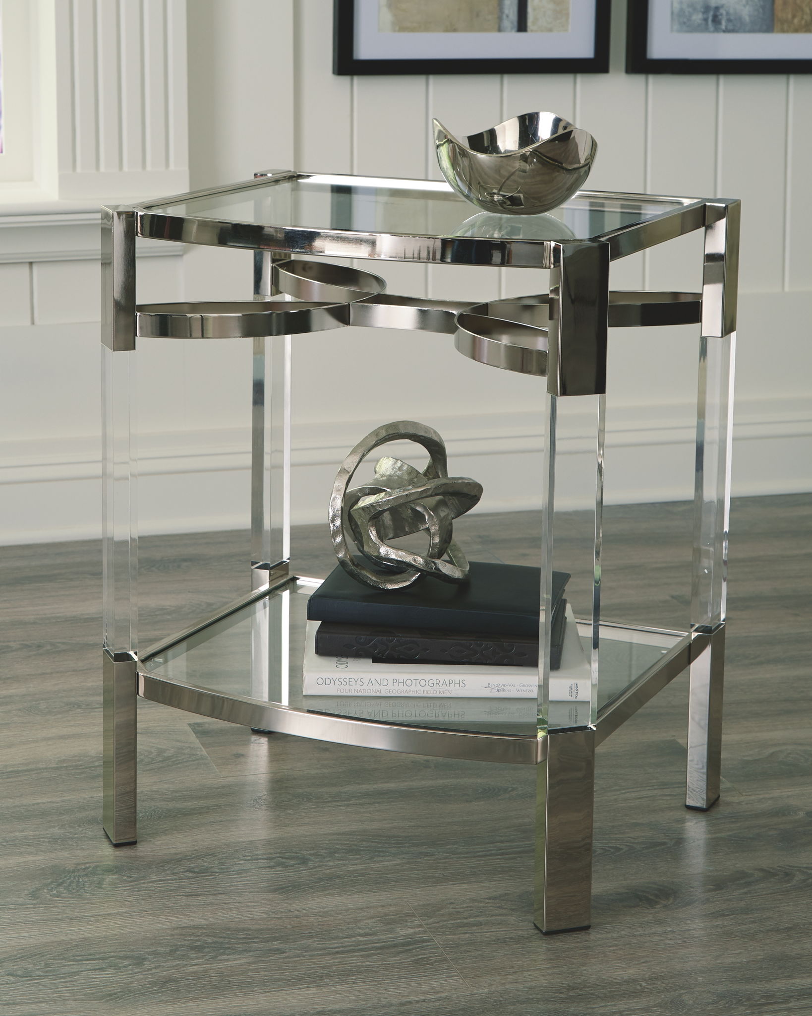 Chaseton - Clear / Silver Finish - Accent Table - Urban Living Furniture (Los Angeles, CA)