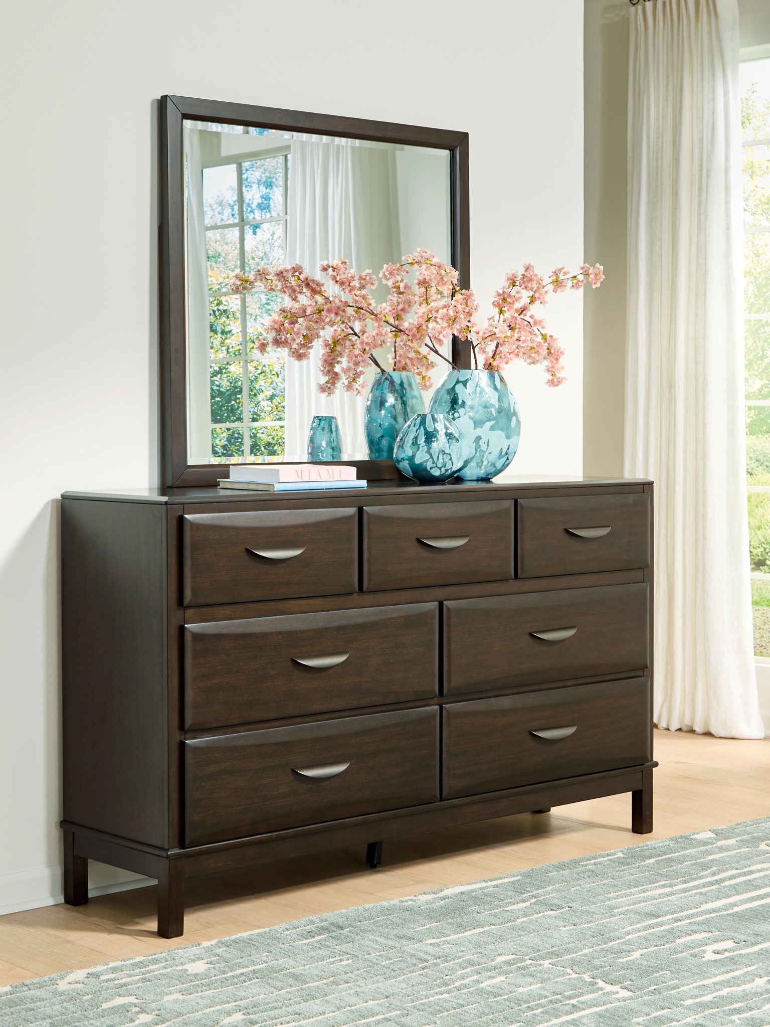 Vanmore - Dark Brown - Dresser And Mirror - Urban Living Furniture (Los Angeles, CA)