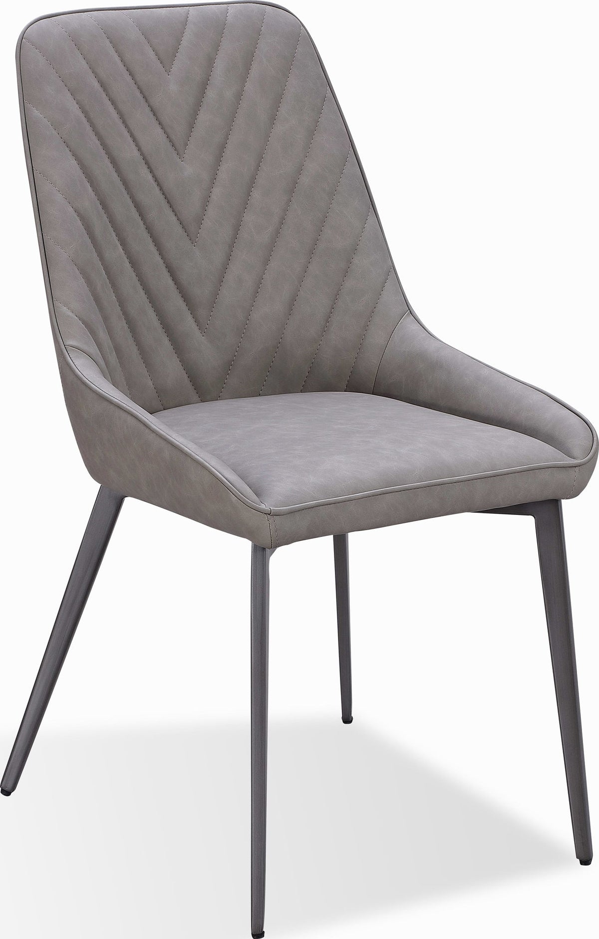 Lucia - Metal Leg Upholstered Synthetic Leather Dining Chair (Set of 2)
