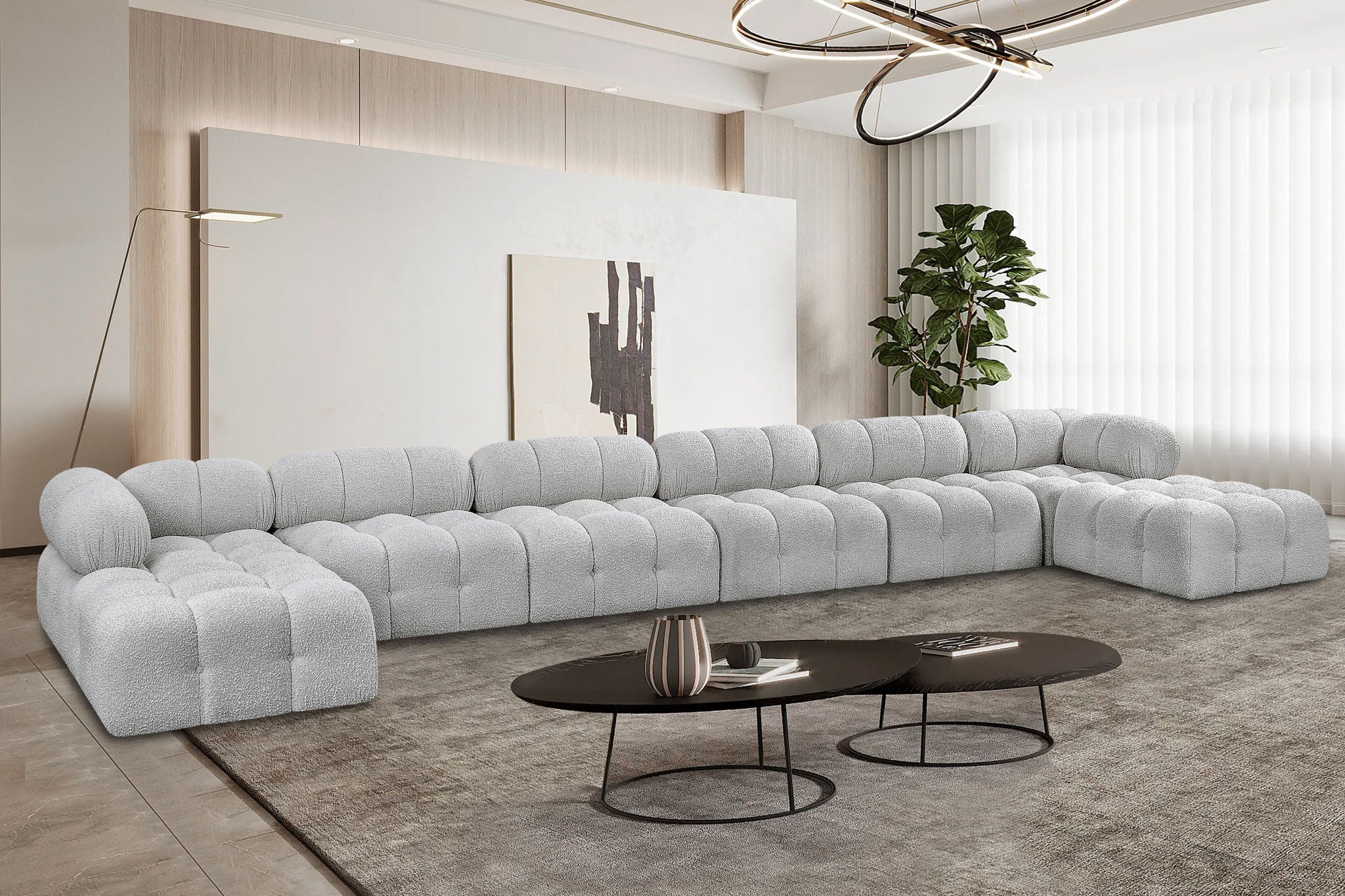 Ames - 8 Piece Fabric Modular Sectional