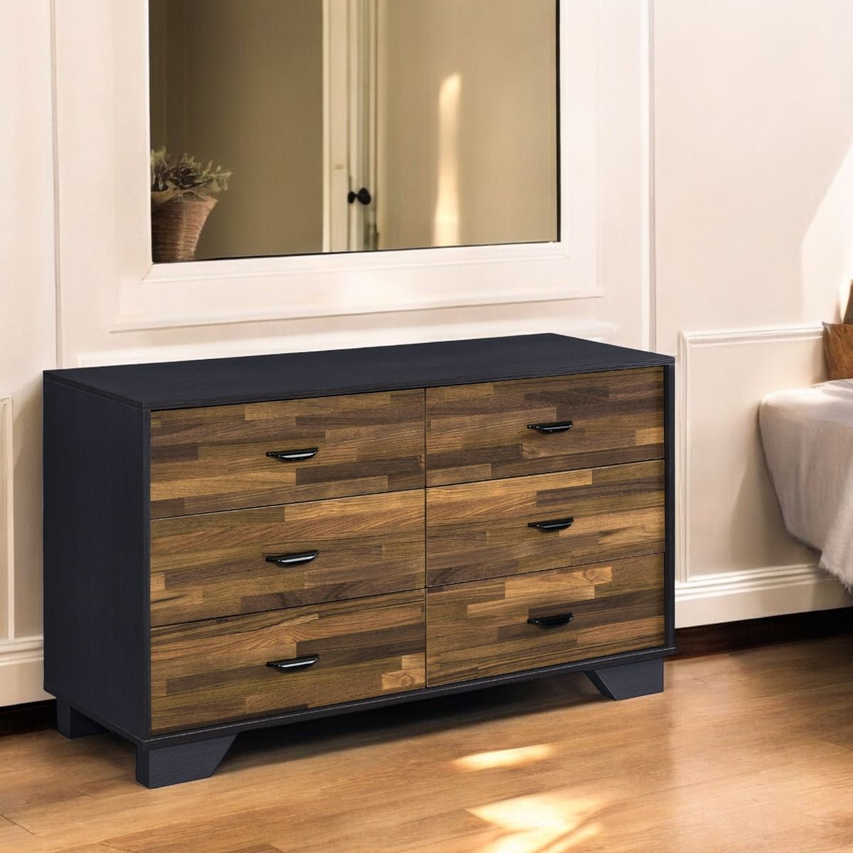 Eos - Dresser - Walnut & Black - Urban Living Furniture (Los Angeles, CA)
