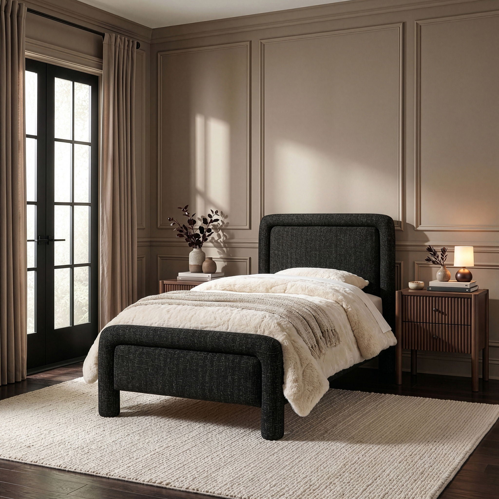 Baylor - Fabric With Interwoven Chenille Upholstered Bed - Urban Living Furniture (Los Angeles, CA)