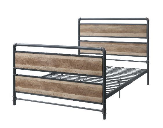 Brantley - Full Bed - Antique Oak & Sandy Gray - Urban Living Furniture (Los Angeles, CA)