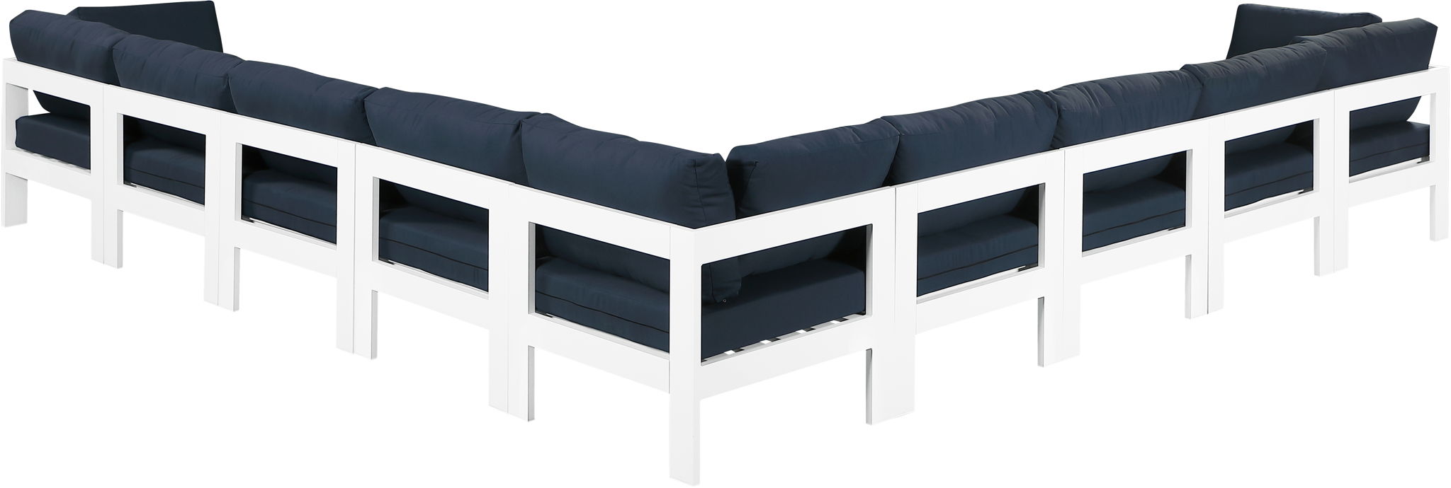 Nizuc - Outdoor Patio 9 Piece Modular Sectional With White Frame - Urban Living Furniture (Los Angeles, CA)