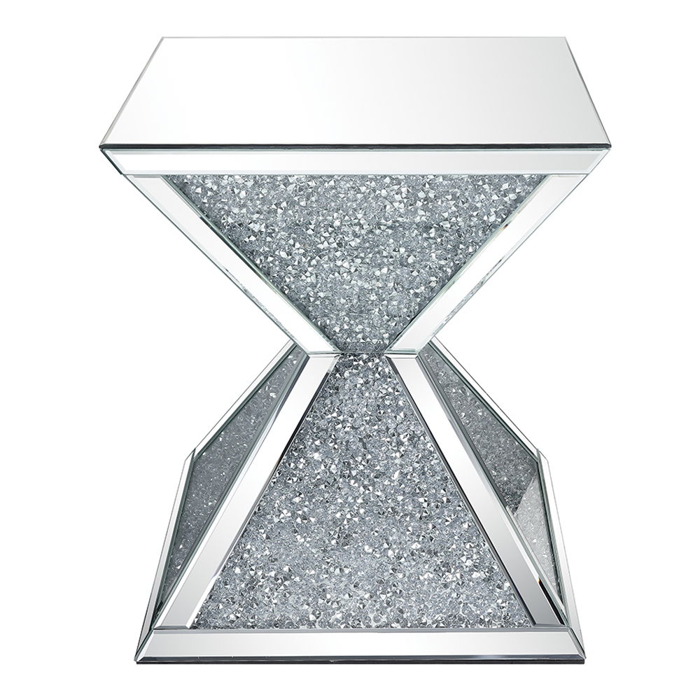 Noralie - End Table With Faux Diamonds - Mirrored - Urban Living Furniture (Los Angeles, CA)