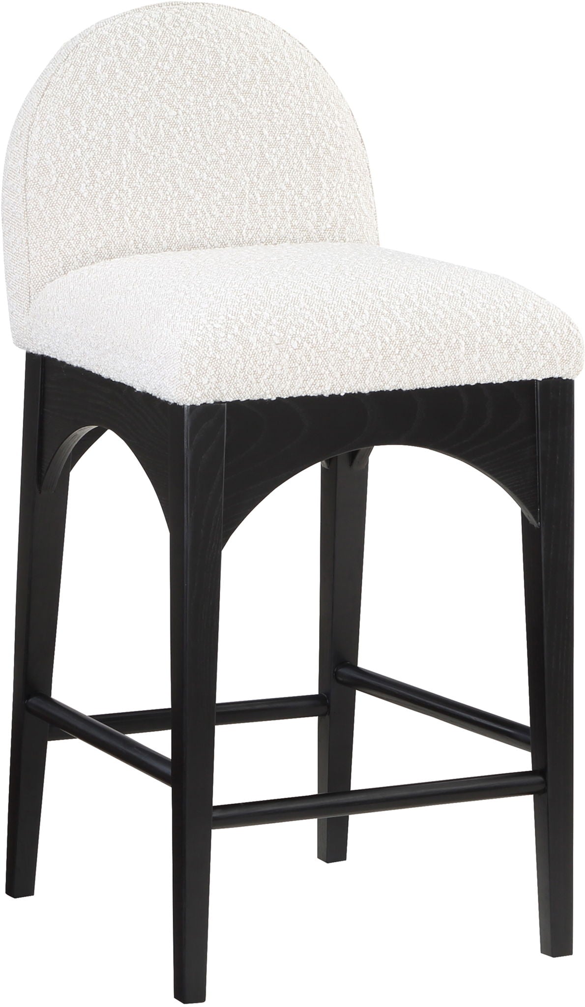 Waldorf - Boucle Stool With Black Legs - Urban Living Furniture (Los Angeles, CA)