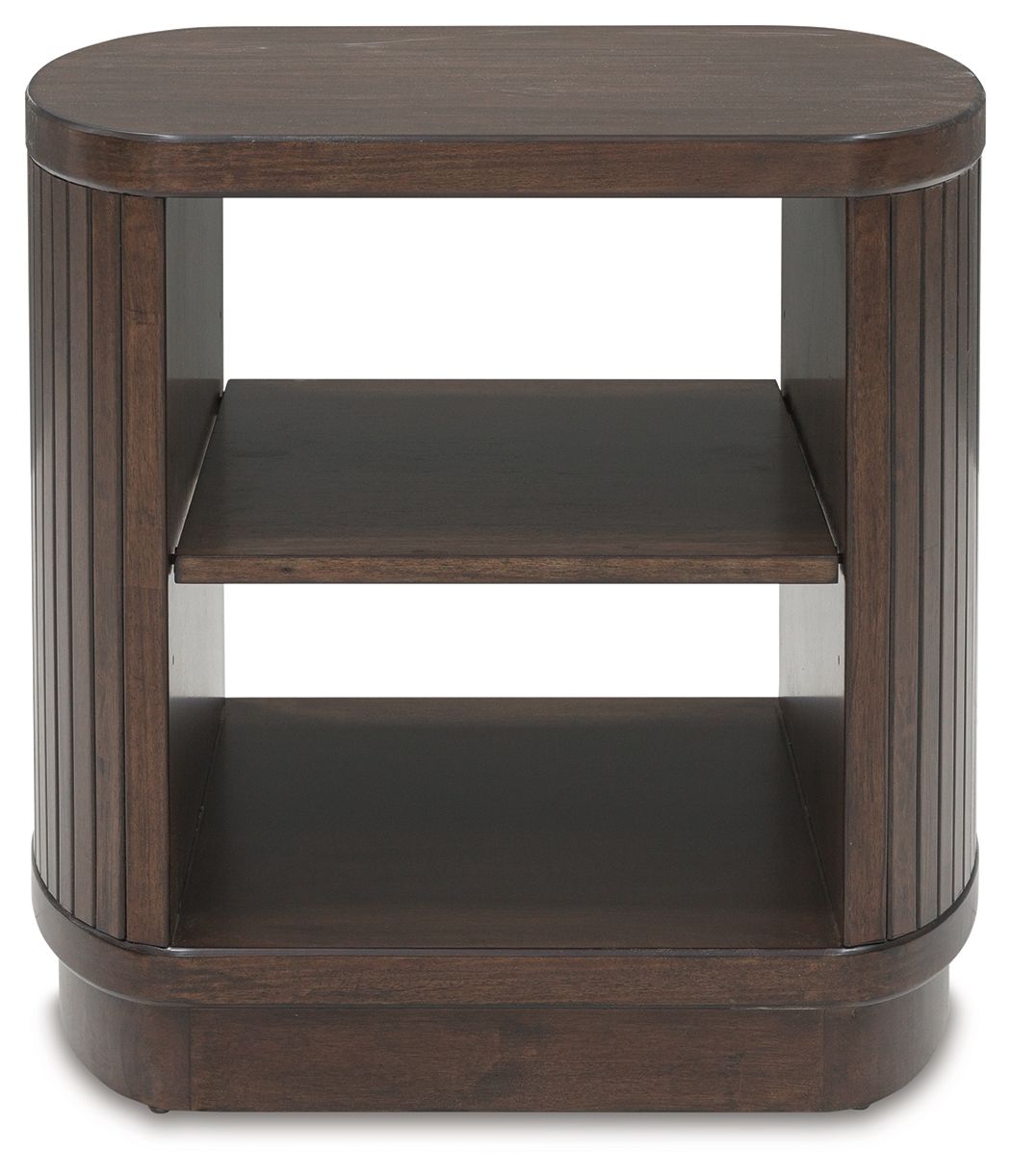 Korestone - Dark Brown - Square End Table - Urban Living Furniture (Los Angeles, CA)