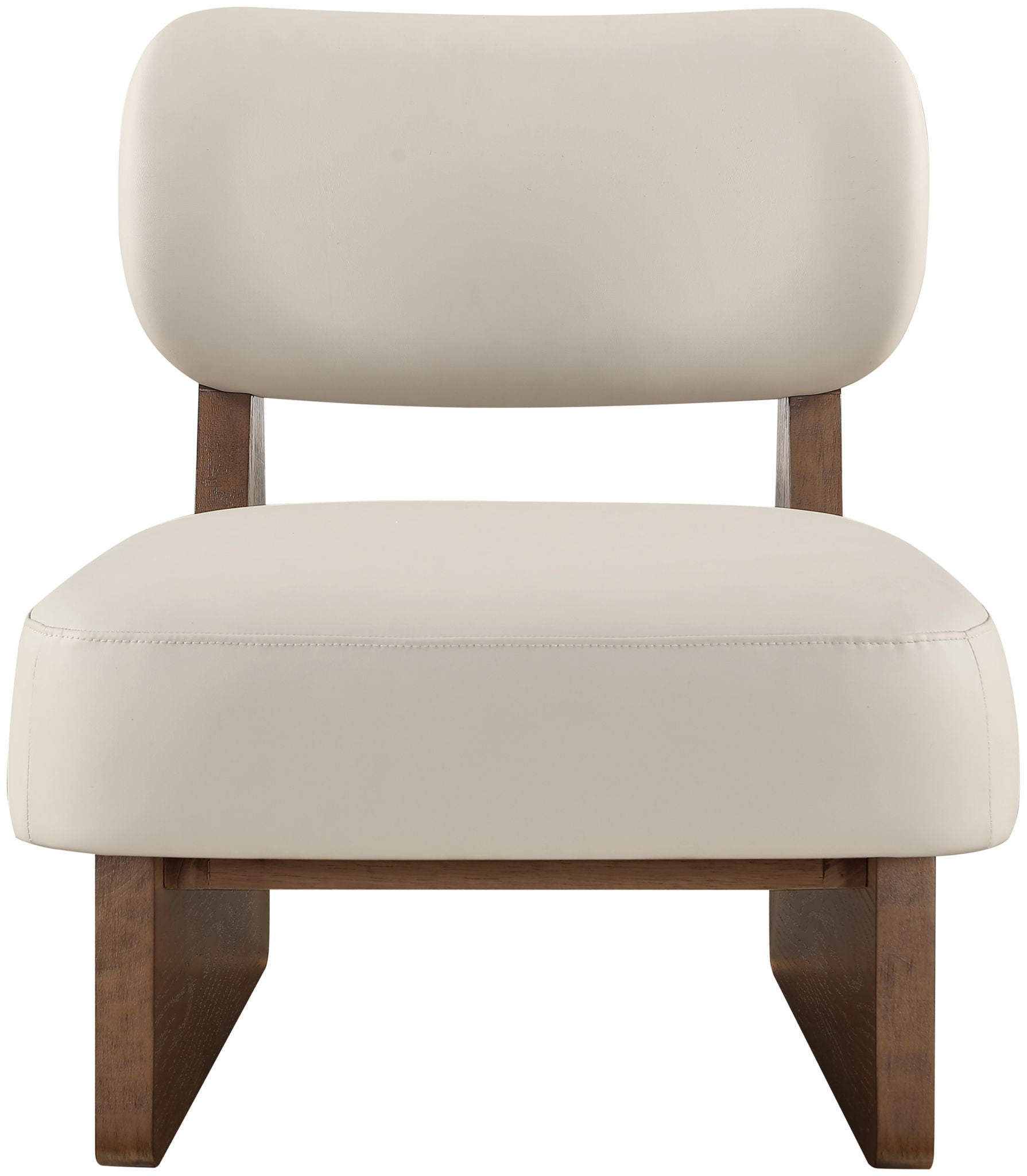 Vetra - Vegan Leather Upholstered Accent Chair - Taupe / Painted Brown - Urban Living Furniture (Los Angeles, CA)