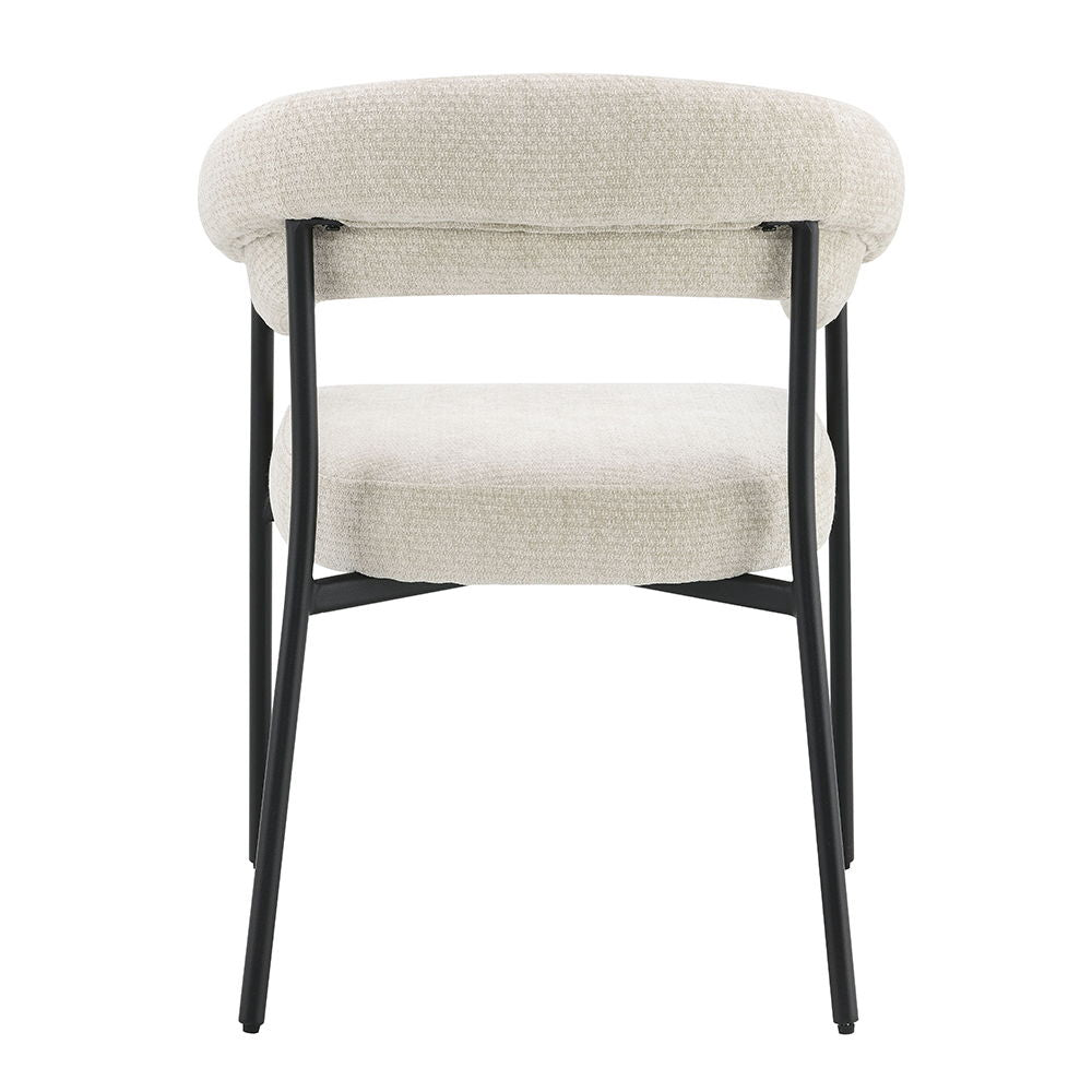 Jirina - Chenille Arm Chair (Set of 2) - Beige & Black - Urban Living Furniture (Los Angeles, CA)