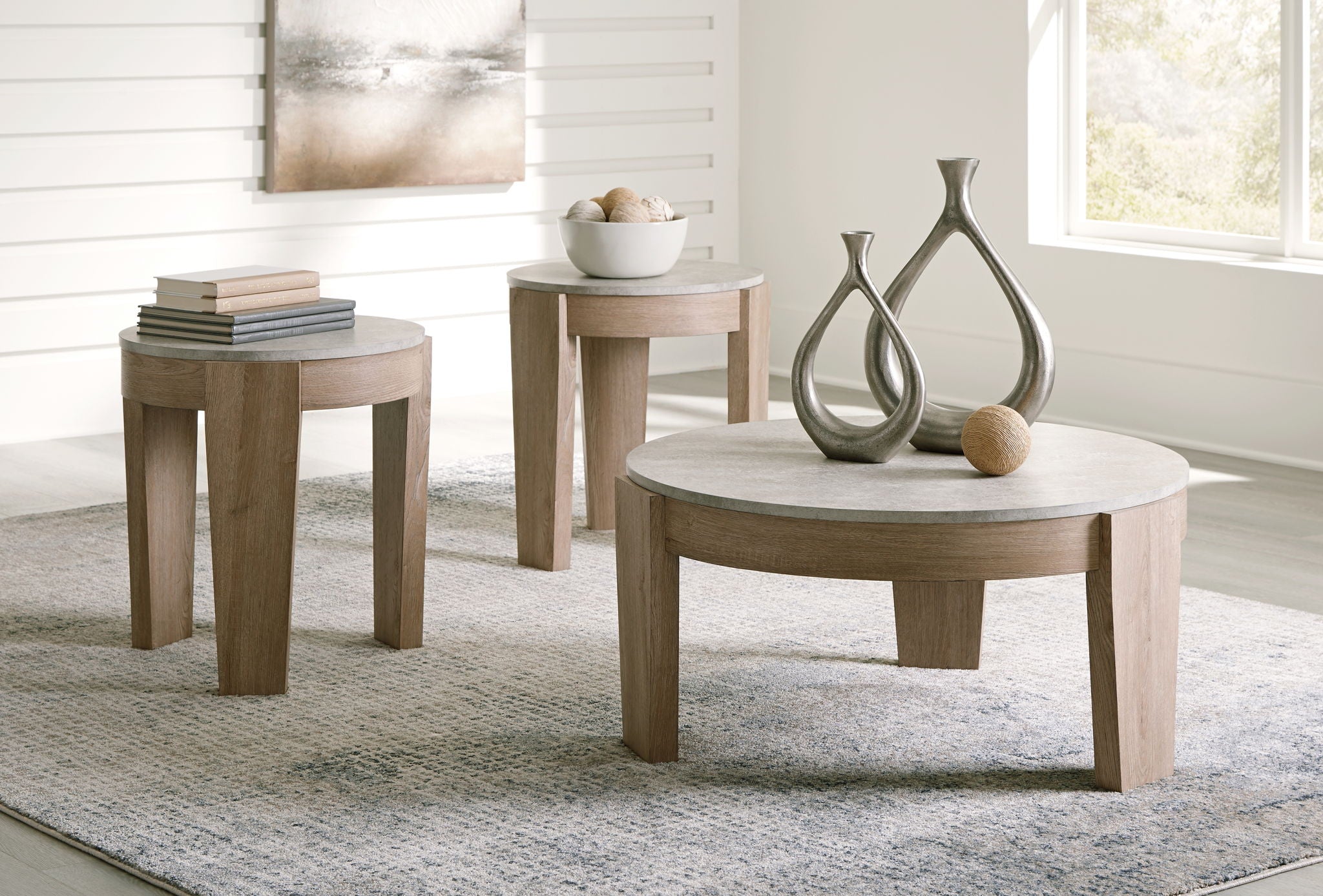 Guystone - Light Brown - Occasional Table Set (Set of 3) - Urban Living Furniture (Los Angeles, CA)