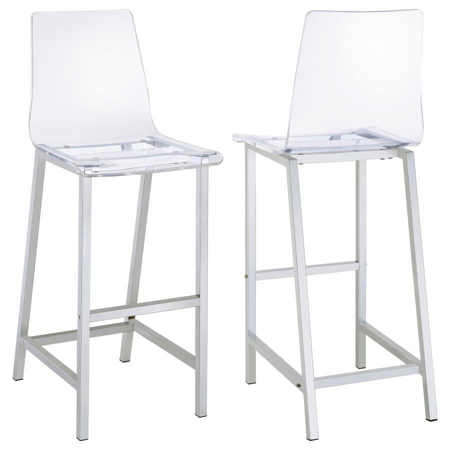 Juelia - Chrome Stools (Set of 2) - Urban Living Furniture (Los Angeles, CA)