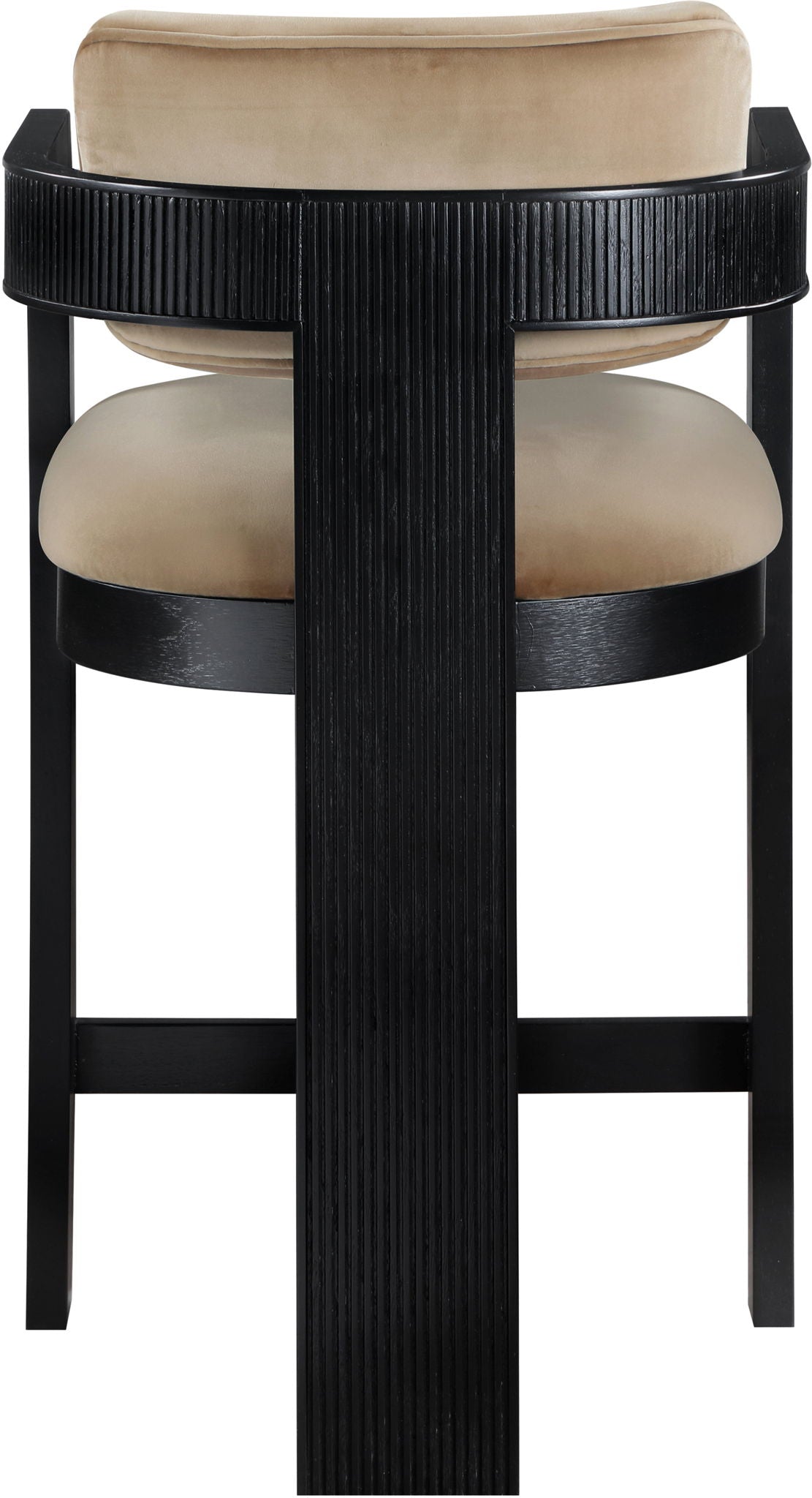 Sacha - Velvet Stool With Black Base - Urban Living Furniture (Los Angeles, CA)