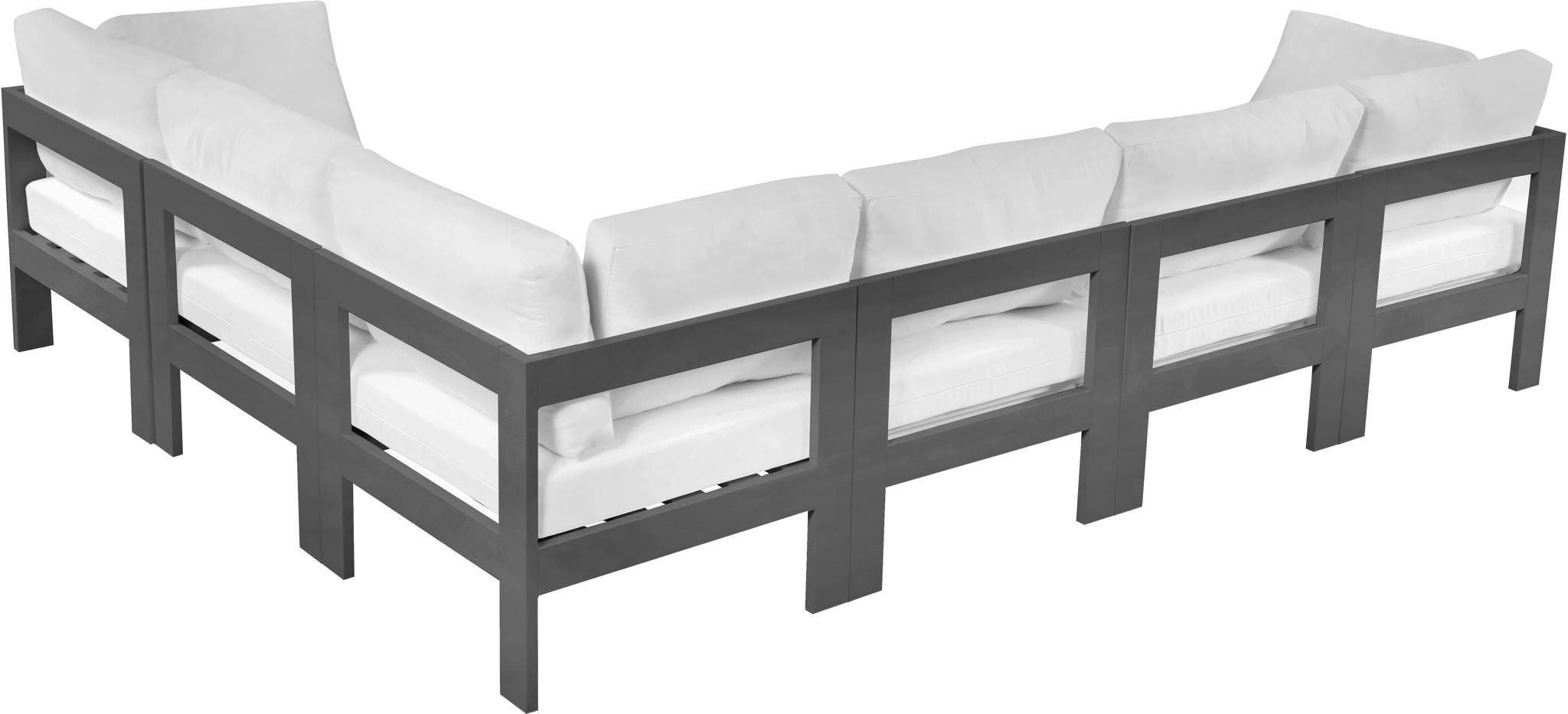 Nizuc - Outdoor Patio 6 Piece Modular Sectional With Gray Frame - Urban Living Furniture (Los Angeles, CA)