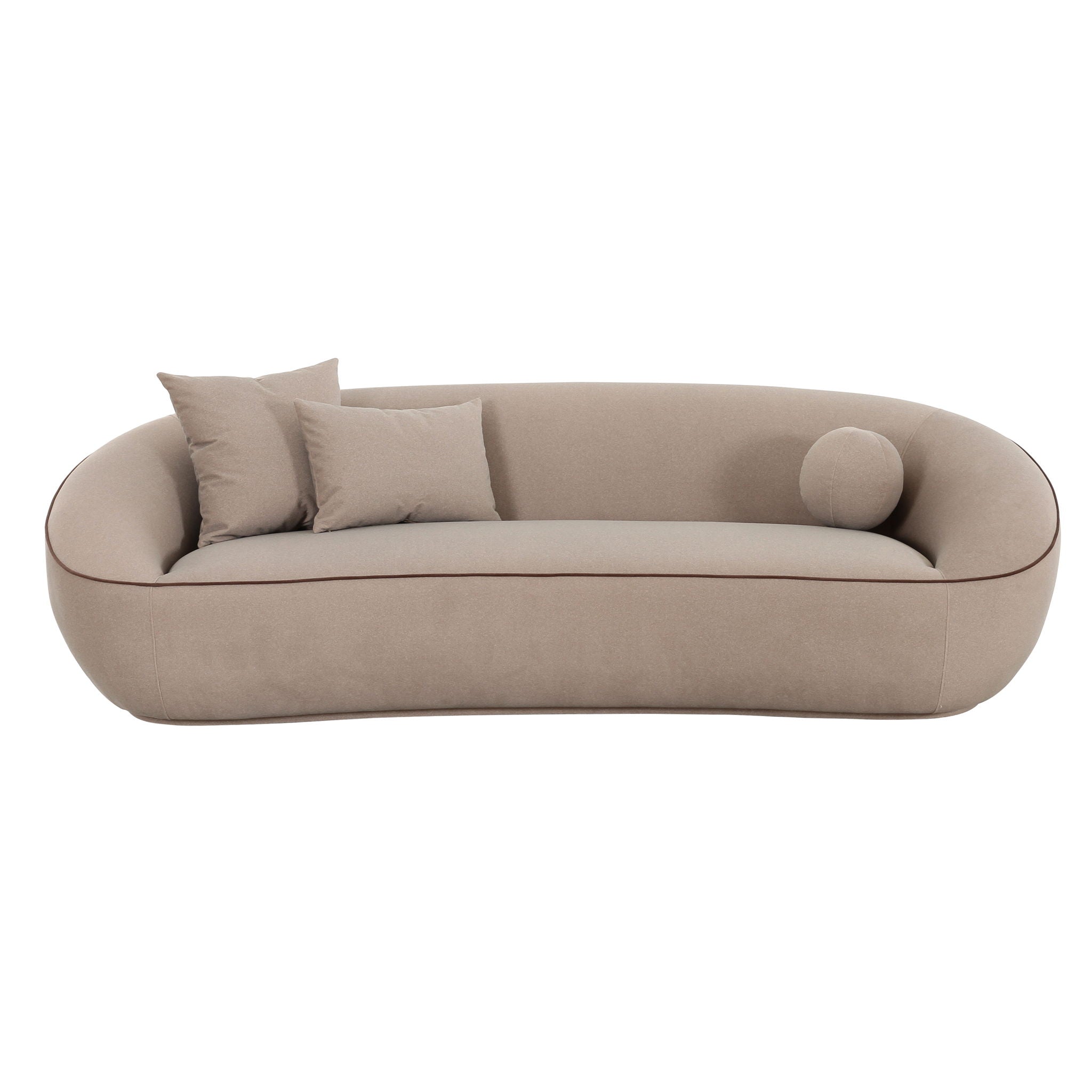 Jenny - Faux Mohair Sofa - Taupe - Urban Living Furniture (Los Angeles, CA)