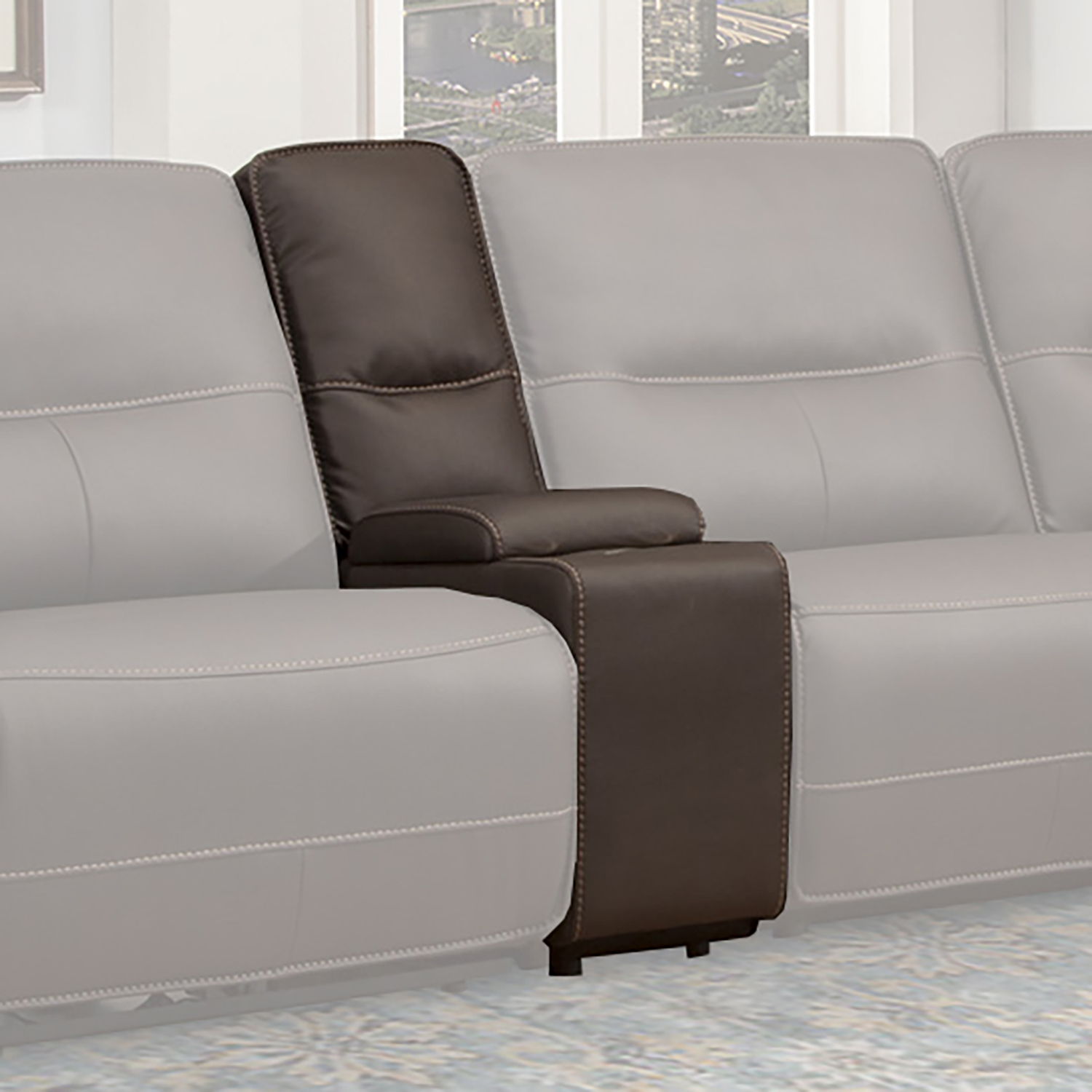 Spartacus - Entertainment Console With USB pop - up - Chocolate - Urban Living Furniture (Los Angeles, CA)